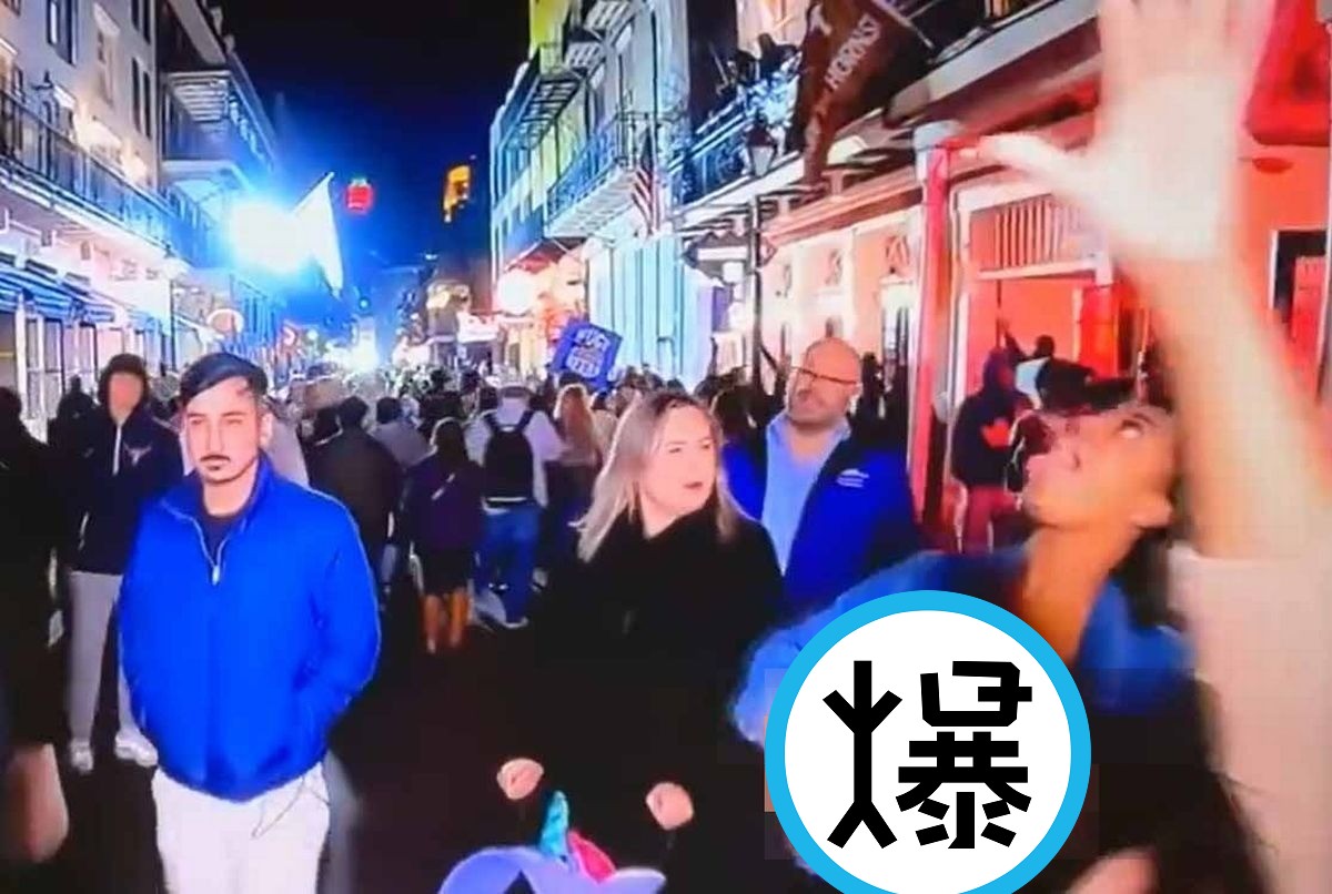 新年首日就讓觀眾看這個！美ESPN街拍，直播「奶奶暴走滑彈」鏡頭。（翻自X平台）