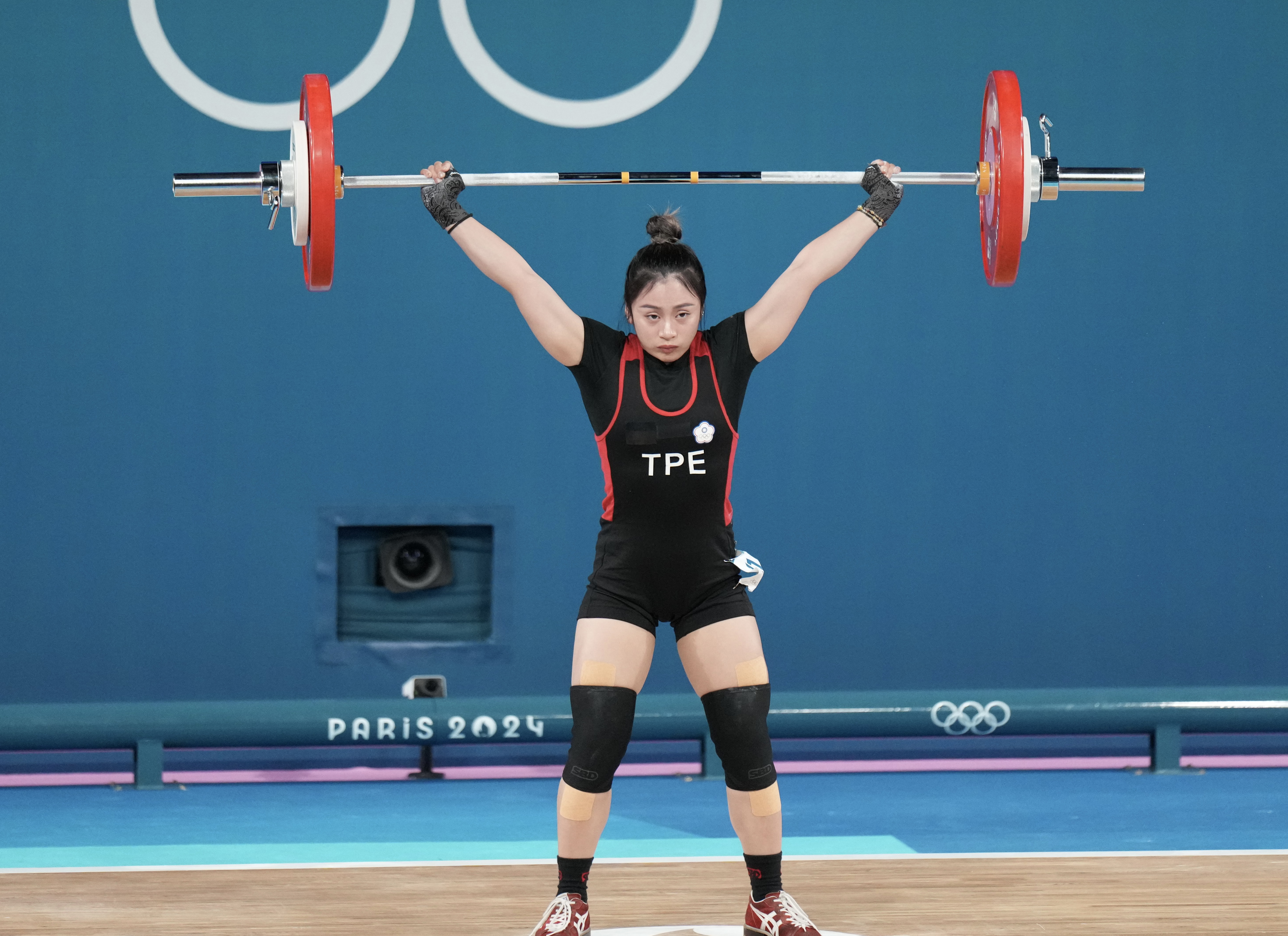 「舉重精靈」方莞靈，抓舉及總和破全國紀錄。（中華奧會提供）
