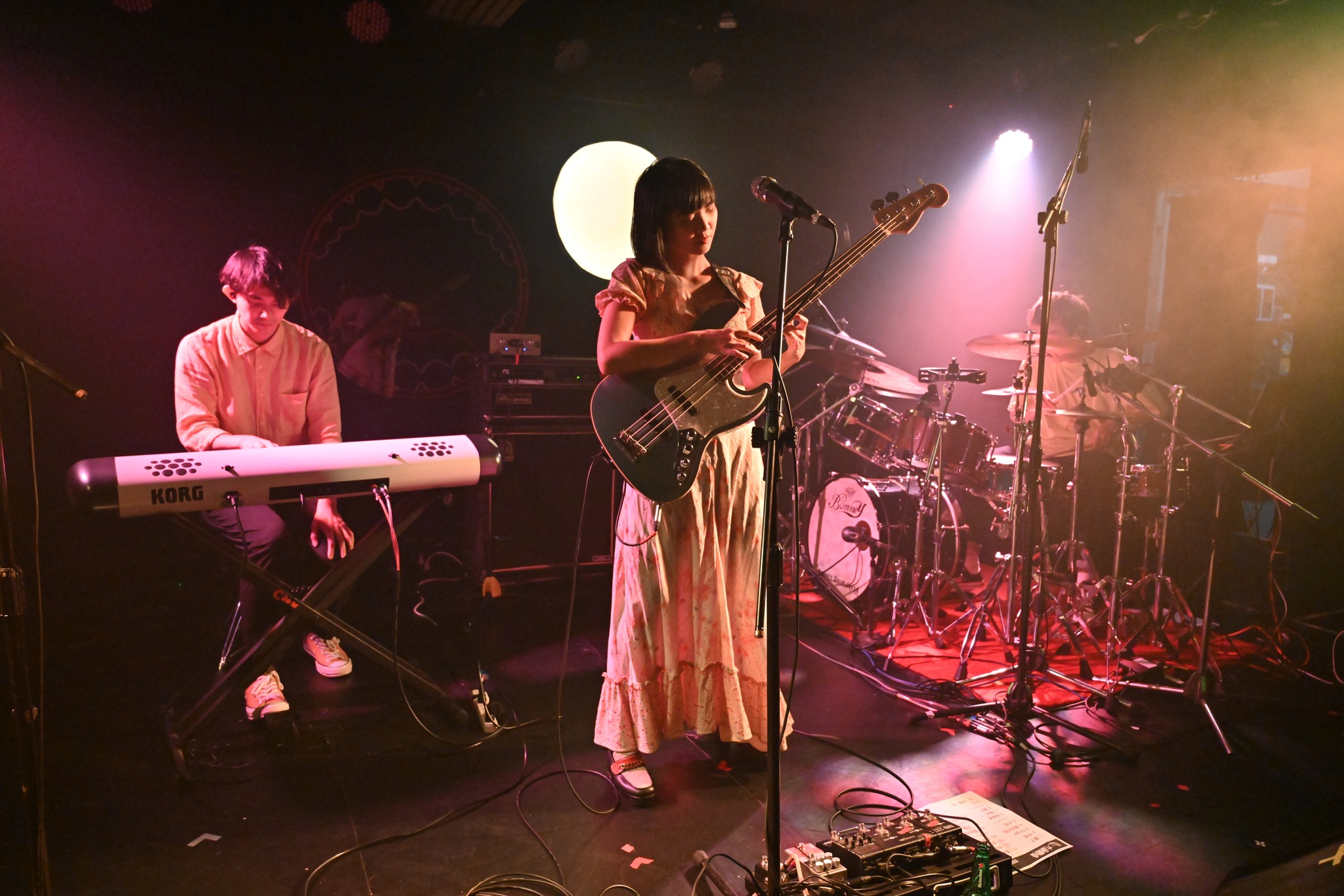 大象體操貝斯手凱婷（中）發生車禍，送醫發現左鎖骨骨折及左腳踝部鈍挫傷，醫師評估需靜養2週。（翻攝自大象體操臉書粉專）