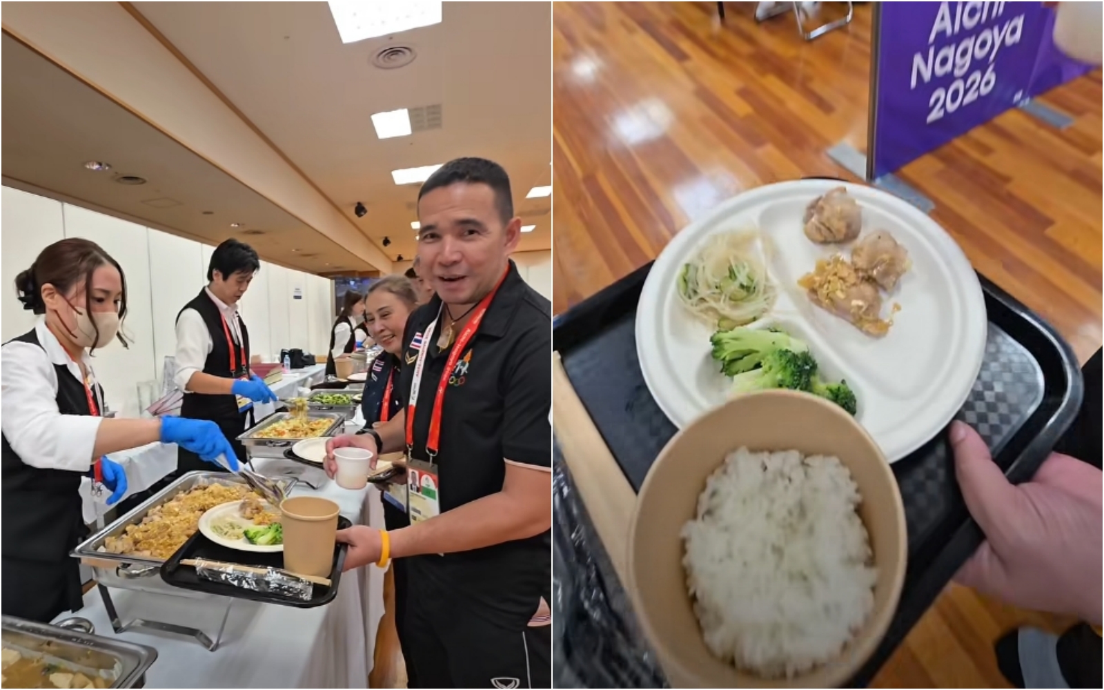名古屋亞運的場館供餐份量被傳出少得可憐。(翻攝自Teqball Thailand Inside臉書)