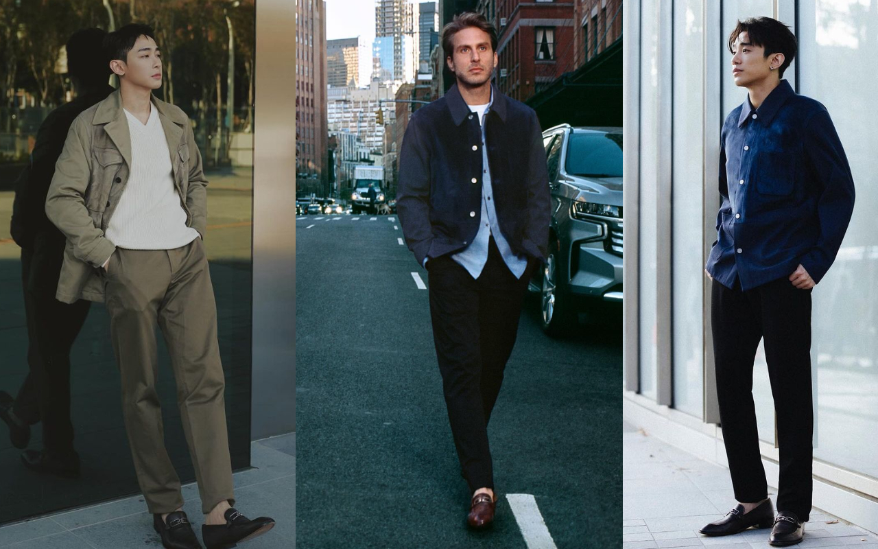 初孟軒（左圖）、洛尼斯馬佐茲（中圖）、網紅Cyrus Sun（左圖）展現個性時髦穿搭。（Berluti提供）