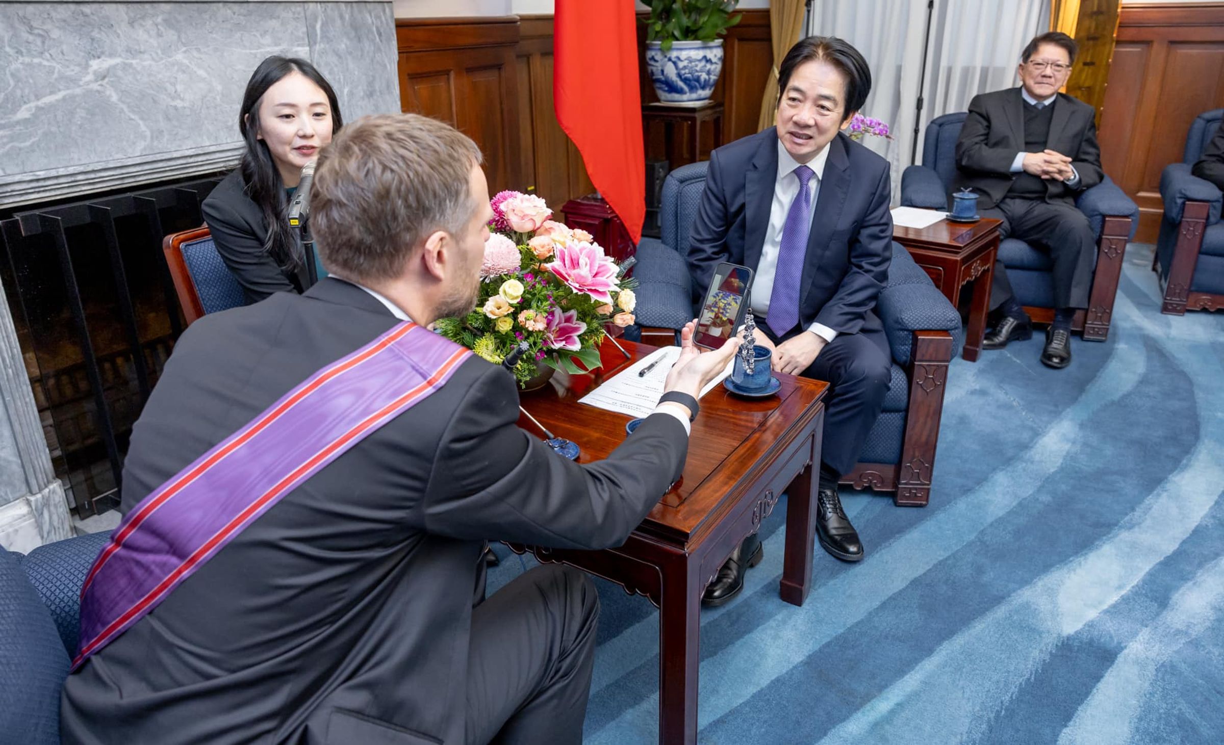 賴清德期待未來台灣和立陶宛能在經貿、科技和文化等諸多領域，有更多合作交流。（總統府提供）