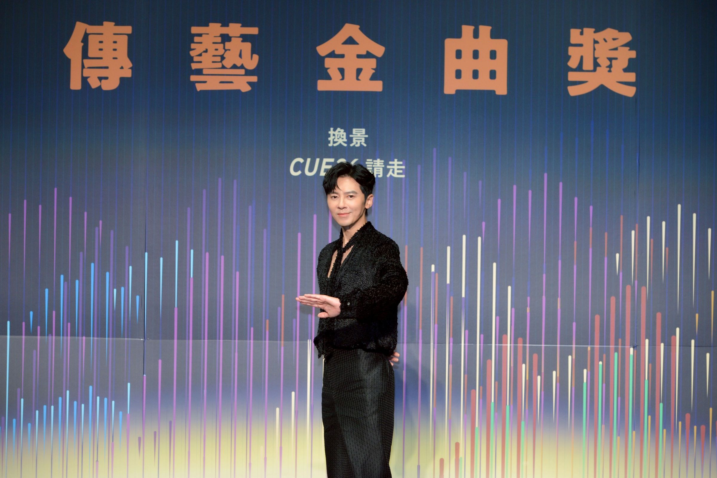 李國毅出席傳藝金曲獎入圍名單公布記者會。（三立提供）