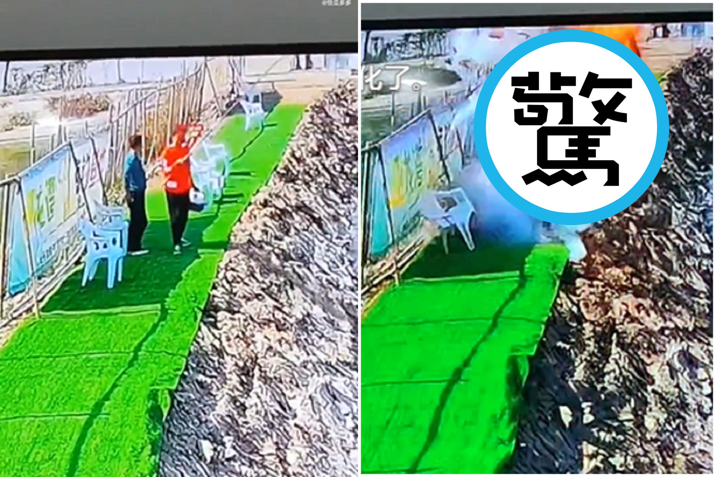 慎入!釣魚釣到高壓電,他瞬間變「人肉火球」爆燃重傷。(翻自微博)