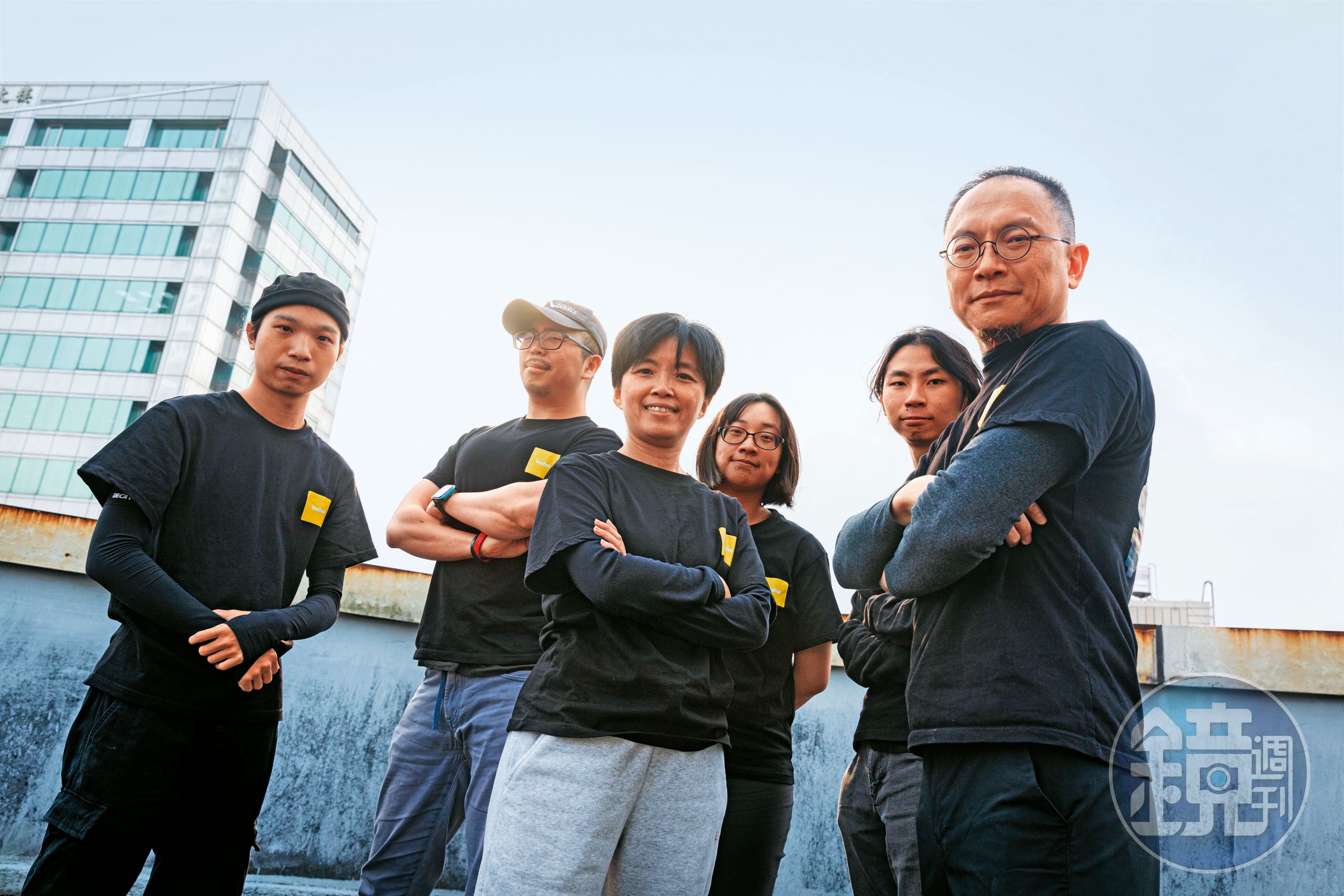 不或互動娛樂2014年成立,左起為特效兼音效設計柳喻翔、主設計沈義捷、共同創辦人陳志瑜、美術動作設計姜錦蓉、主程式設計劉奕欣,及共同創辦人暨製作人簡明哲。