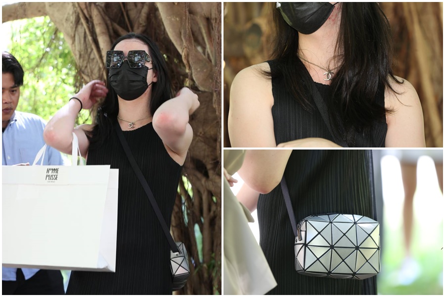 男乘客(暱稱Fumi阿姨)今首度受訪,一身行頭,意外受到關注。(鏡報姜永年攝)