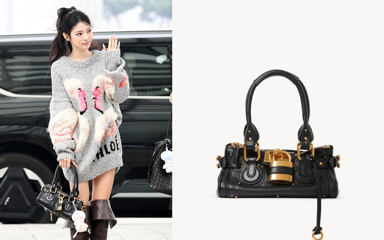 ANNA同款的Chloé Paddington黑色迷你鎖頭包。NT$78,700（翻攝自MK Sports）