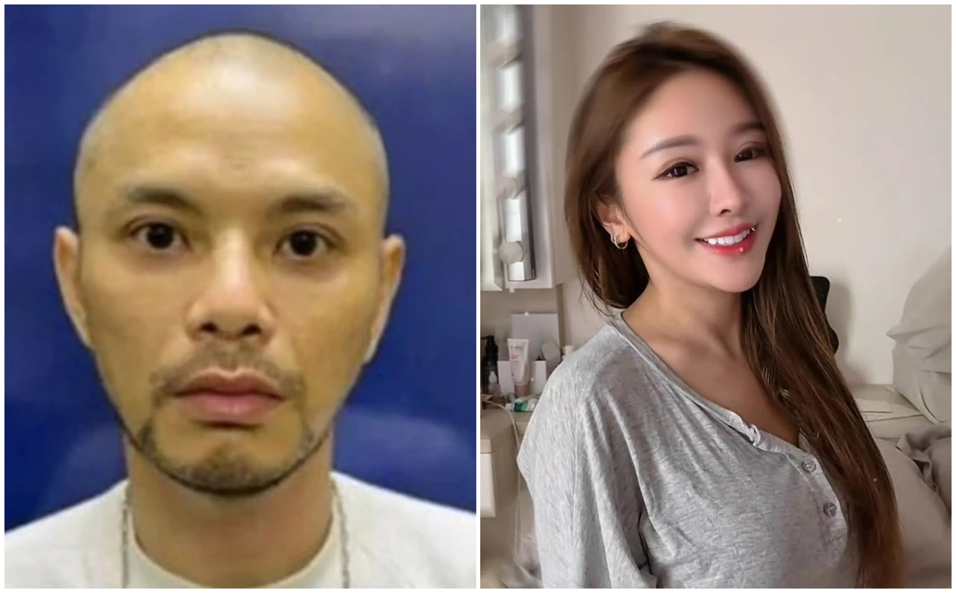 黃明志（左）捲入謝侑芯（右）命案，至今下落不明。（翻攝中國報、謝侑芯IG）