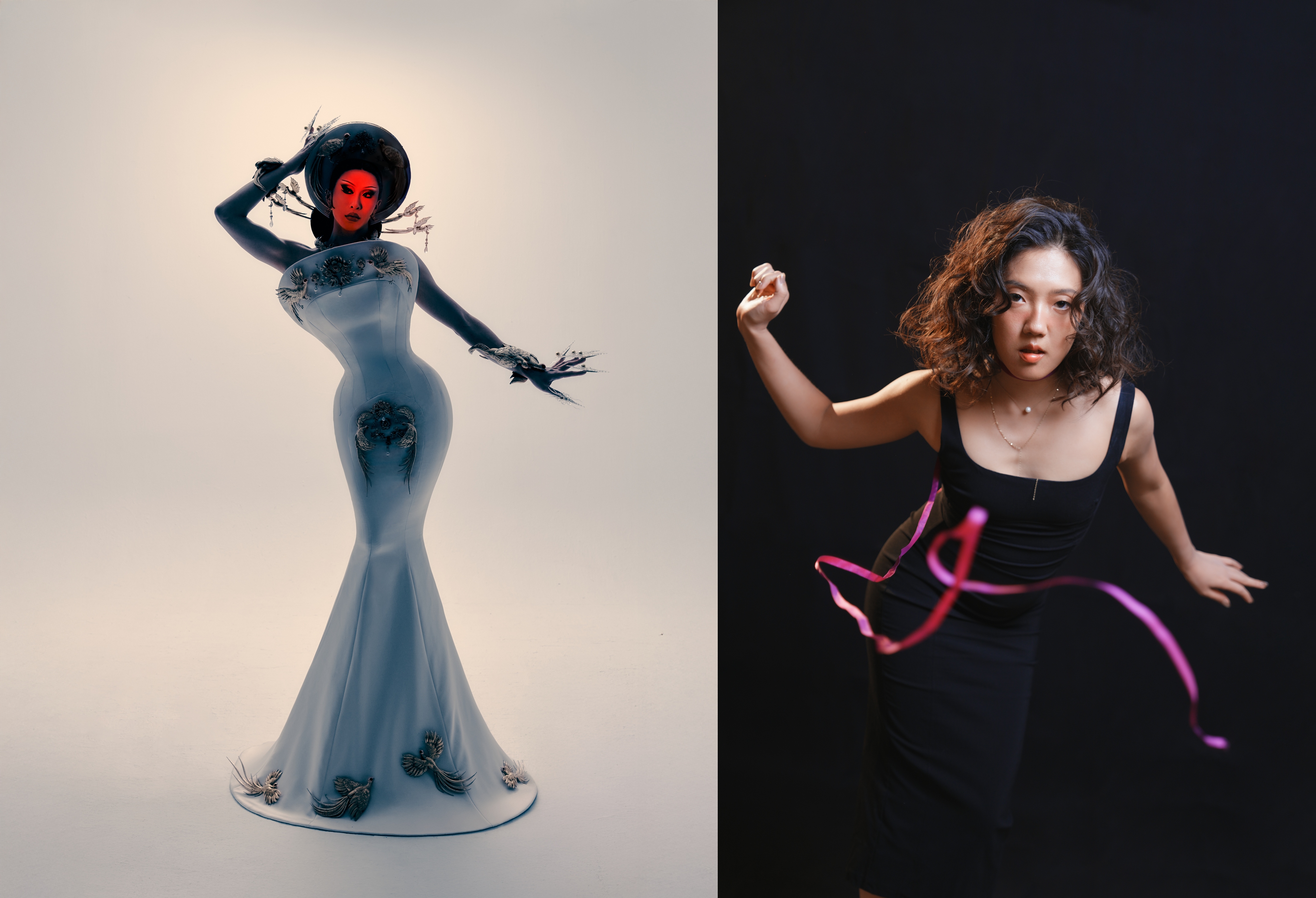 李竺芯、妮妃雅・瘋將在今年大港開唱同台。（「出日音樂」提供，左圖攝影師：周墨）
