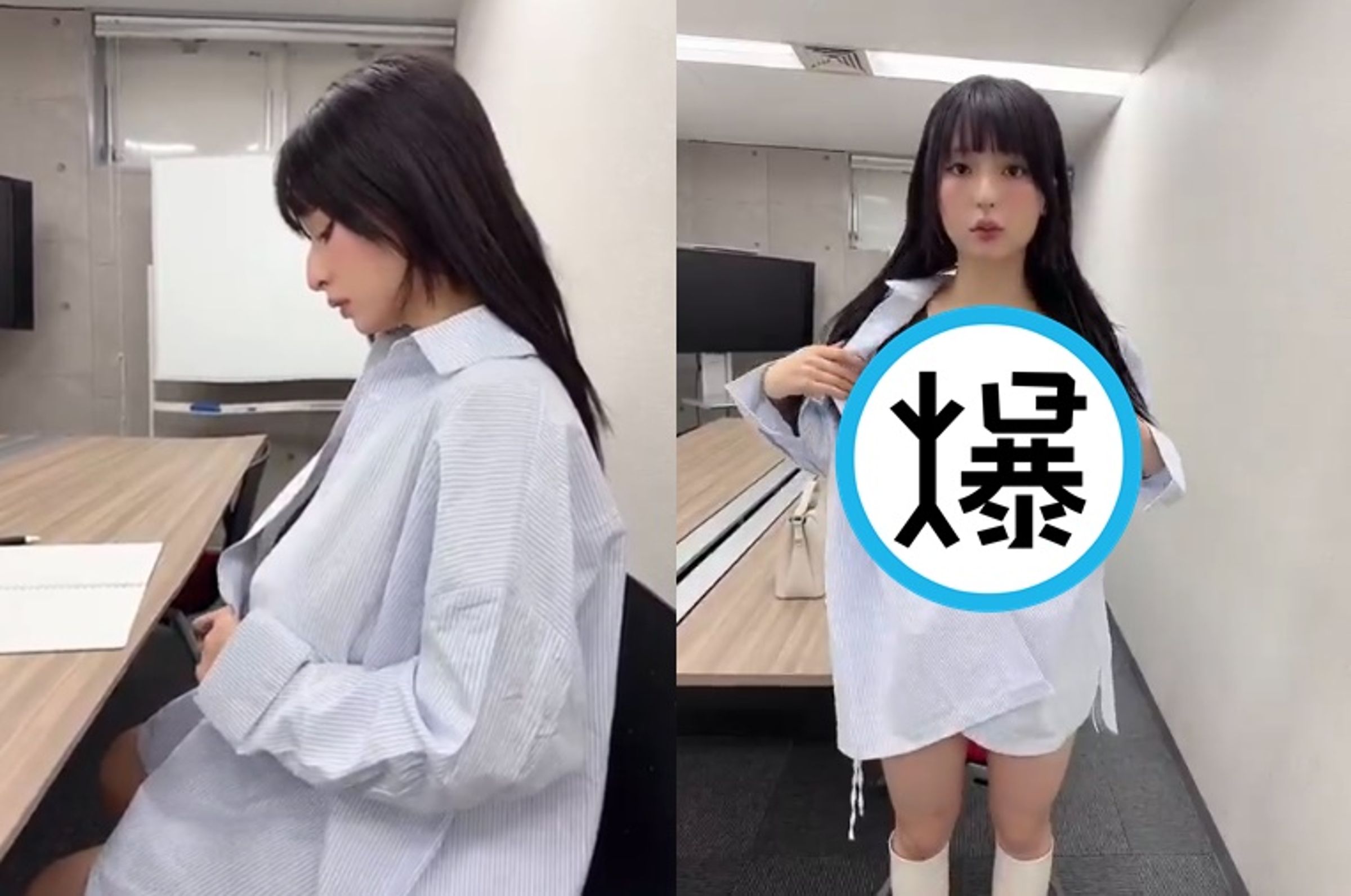 日本網美「みとあかね」一部包緊緊的影片讓她獲得破百萬流量。(翻攝自X@KimNichols50050)