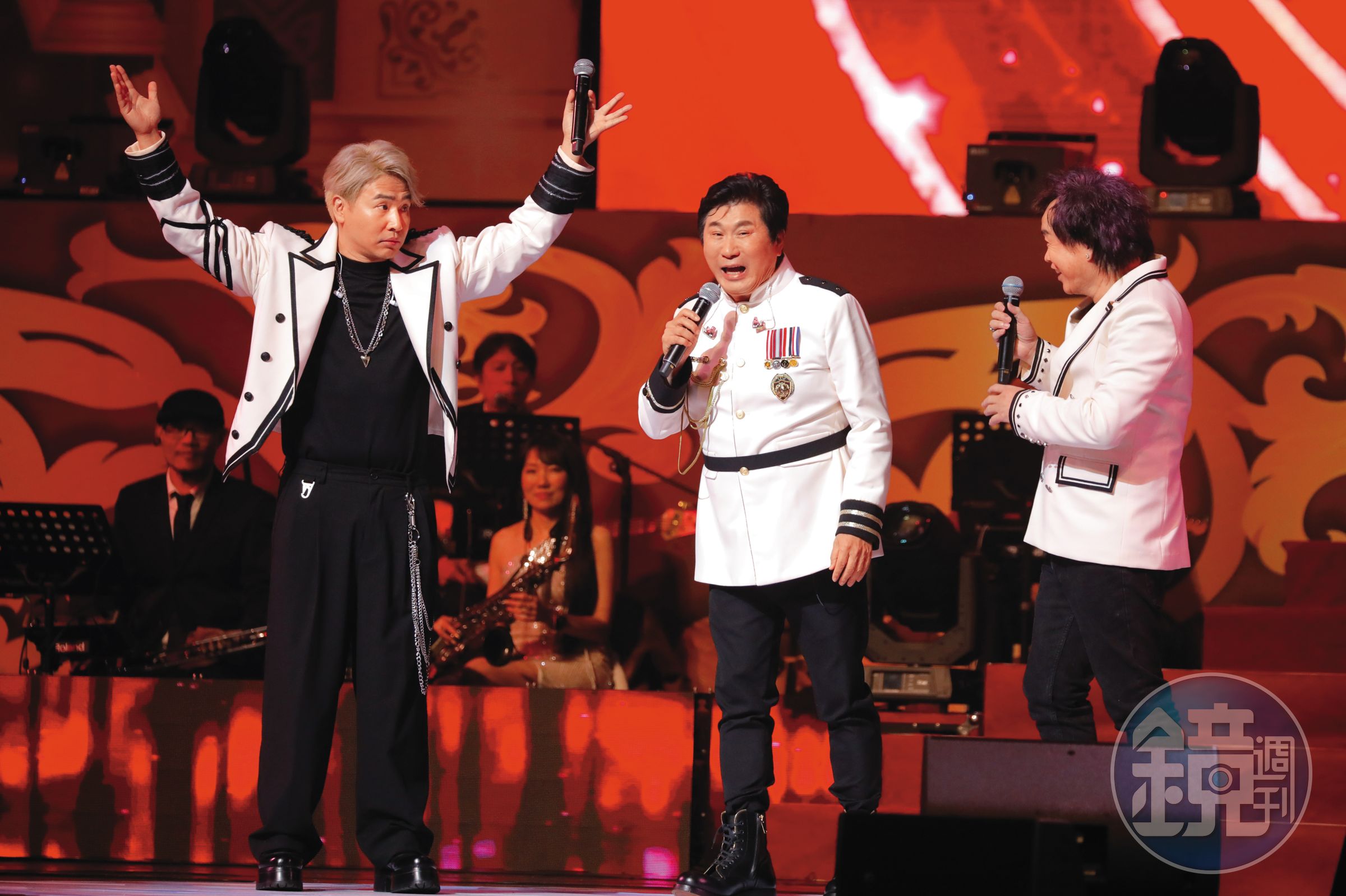 歐弟(左)即將在「鑽石舞台之夜」演唱會,和舊搭檔羅志祥合體。中為胡瓜、右為康康。