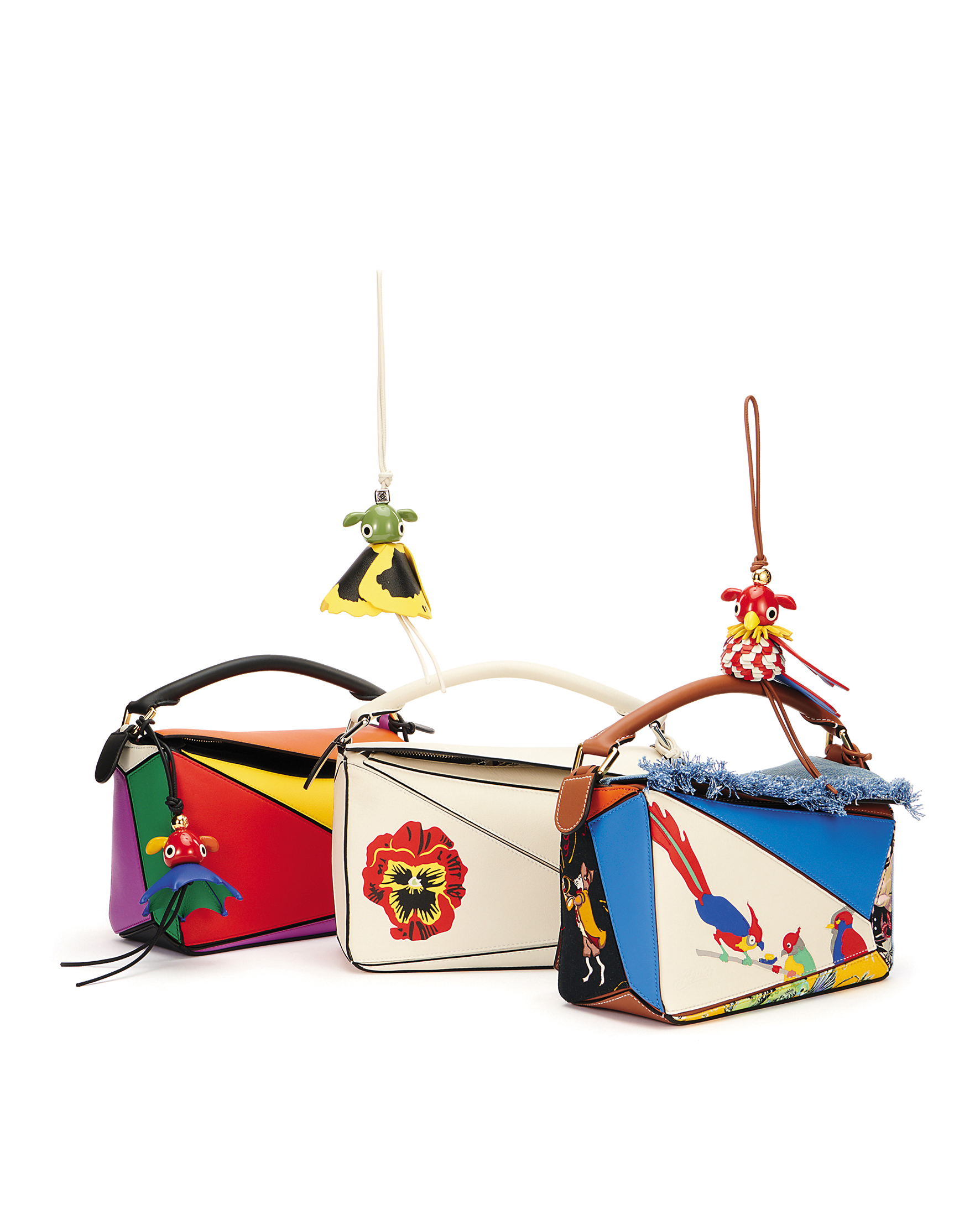 類似拼圖概念的Puzzle Bag，透過重新解構拼接皮革。（Loewe提供）