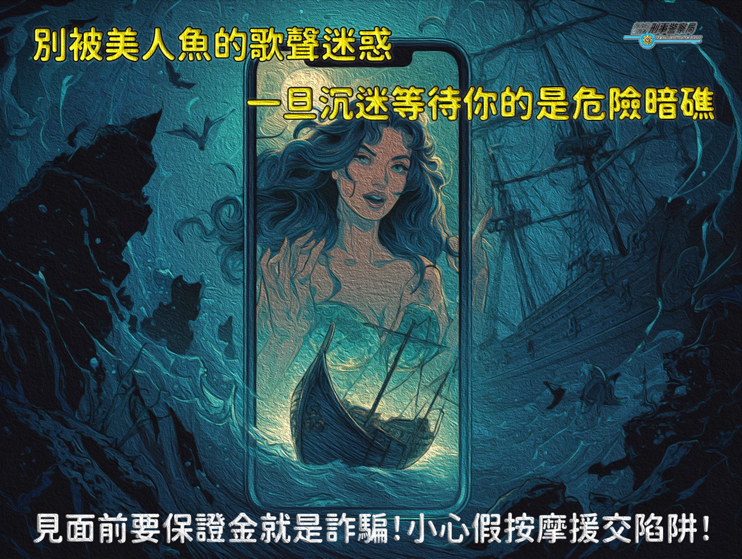 美女頭貼按摩小心有詐。(刑事局提供)