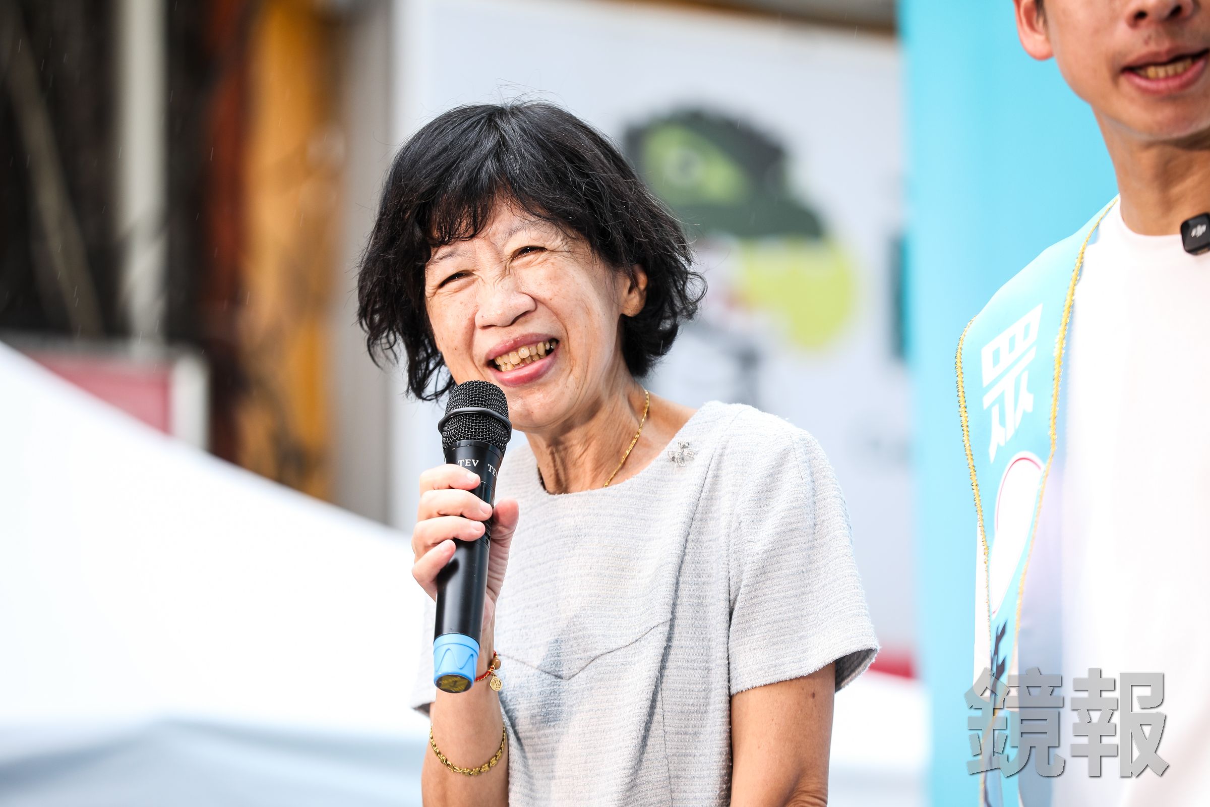 陳佩琪以自己去年跟家人搭捷運被偷拍,與賴清德長子賴廷與疑似遭中國女間諜跟監做對比,質問賴政府為何沒跟美國一樣去抓人?(鏡報鄒保祥)