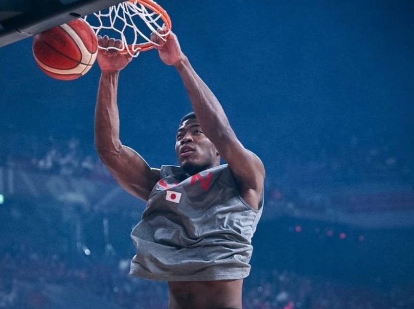 代表日本出戰奧運男籃的NBA球星八村壘，今宣布因為腿傷退出國家隊。（翻攝自Instagram rui_8mura）