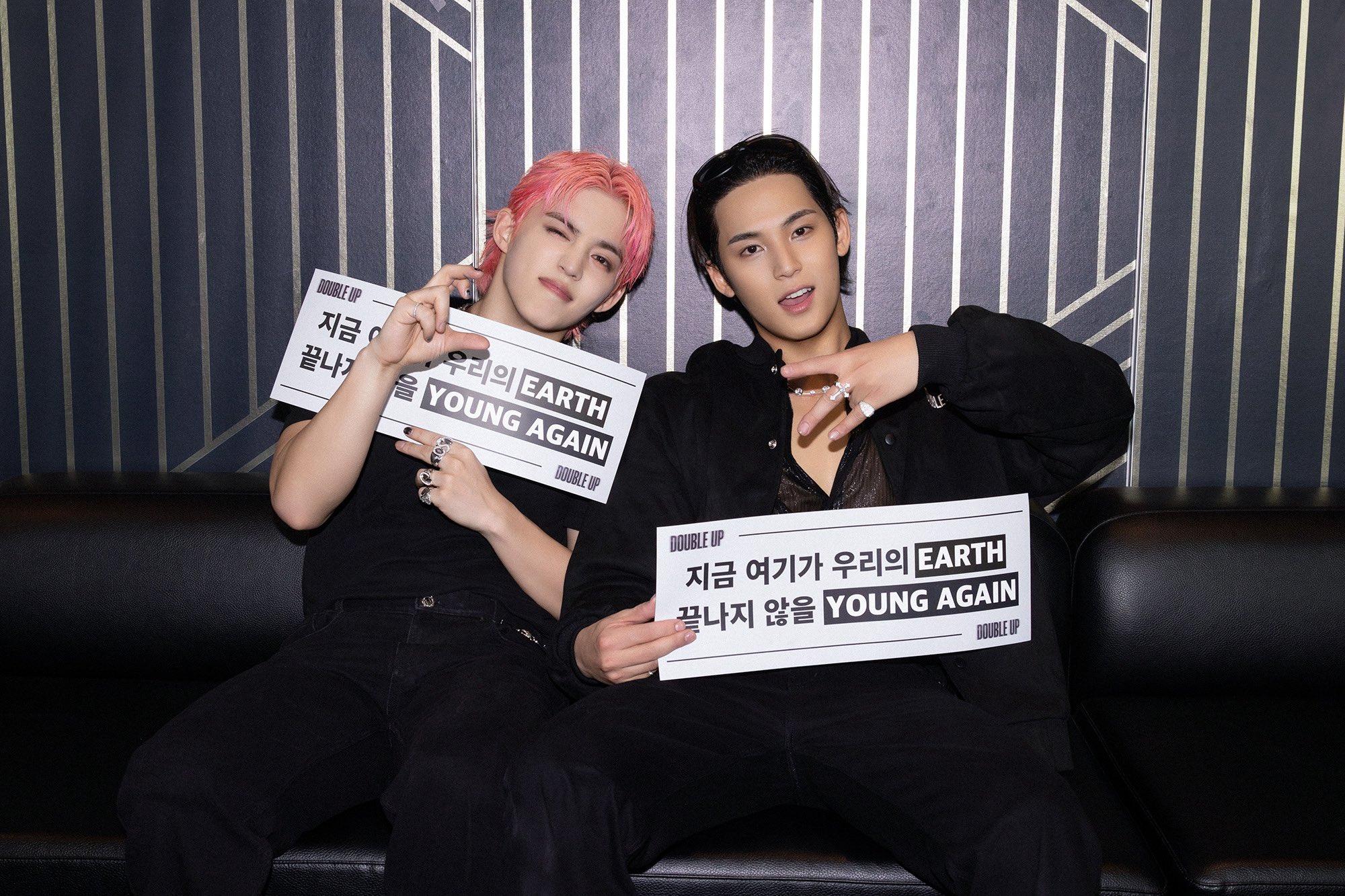 韓團SEVENTEEN隊長S.COUPS（左）、MINGYU（右）組成的小分隊CXM，4月底將來台開唱。（翻攝X@pledis_17）