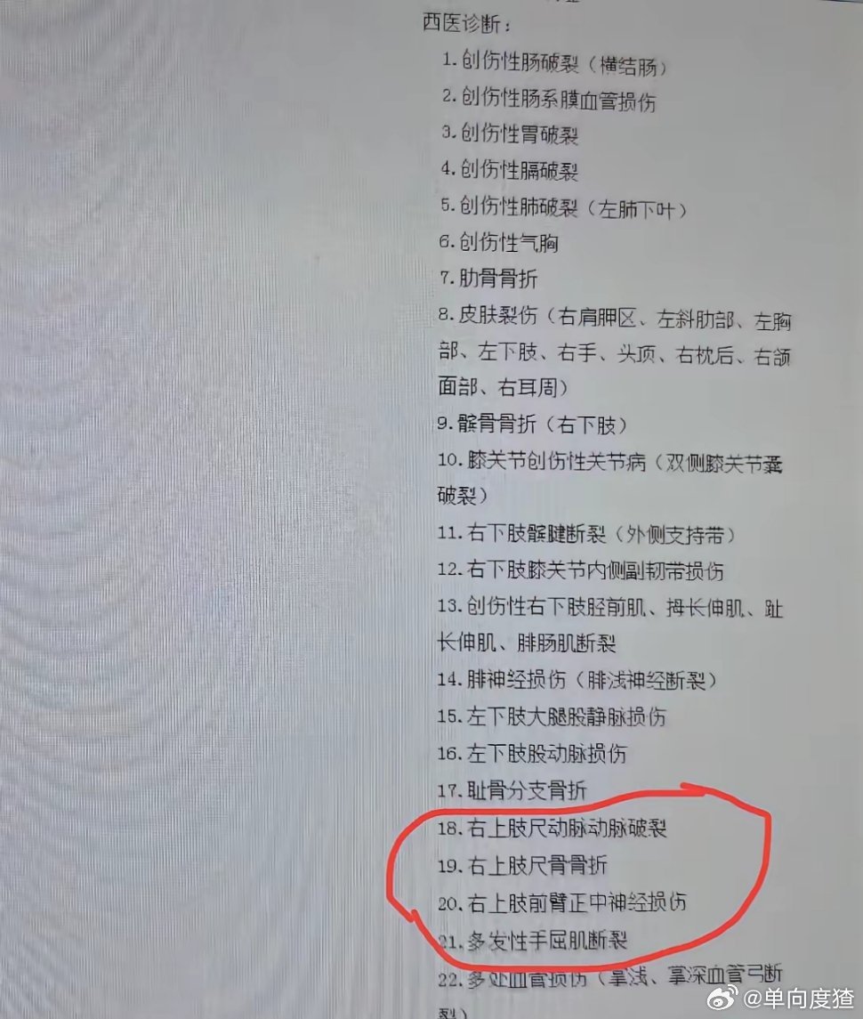 中國社群媒體流傳一個疑似王醫師診斷書。(翻攝自微博)