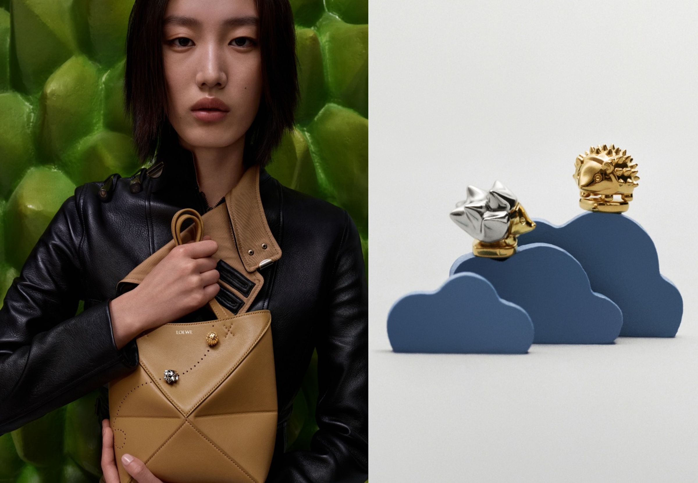 LOEWE七夕系列以以刺蝟為主題，講述關於愛與重逢的故事。（羅威提供）