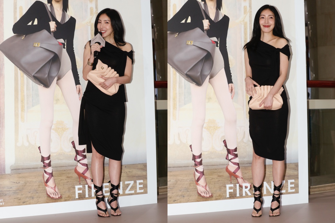 楊謹華認為FERRAGAMO優雅簡約，跟她的私服喜好相同。黑色洋裝NT$115,000。