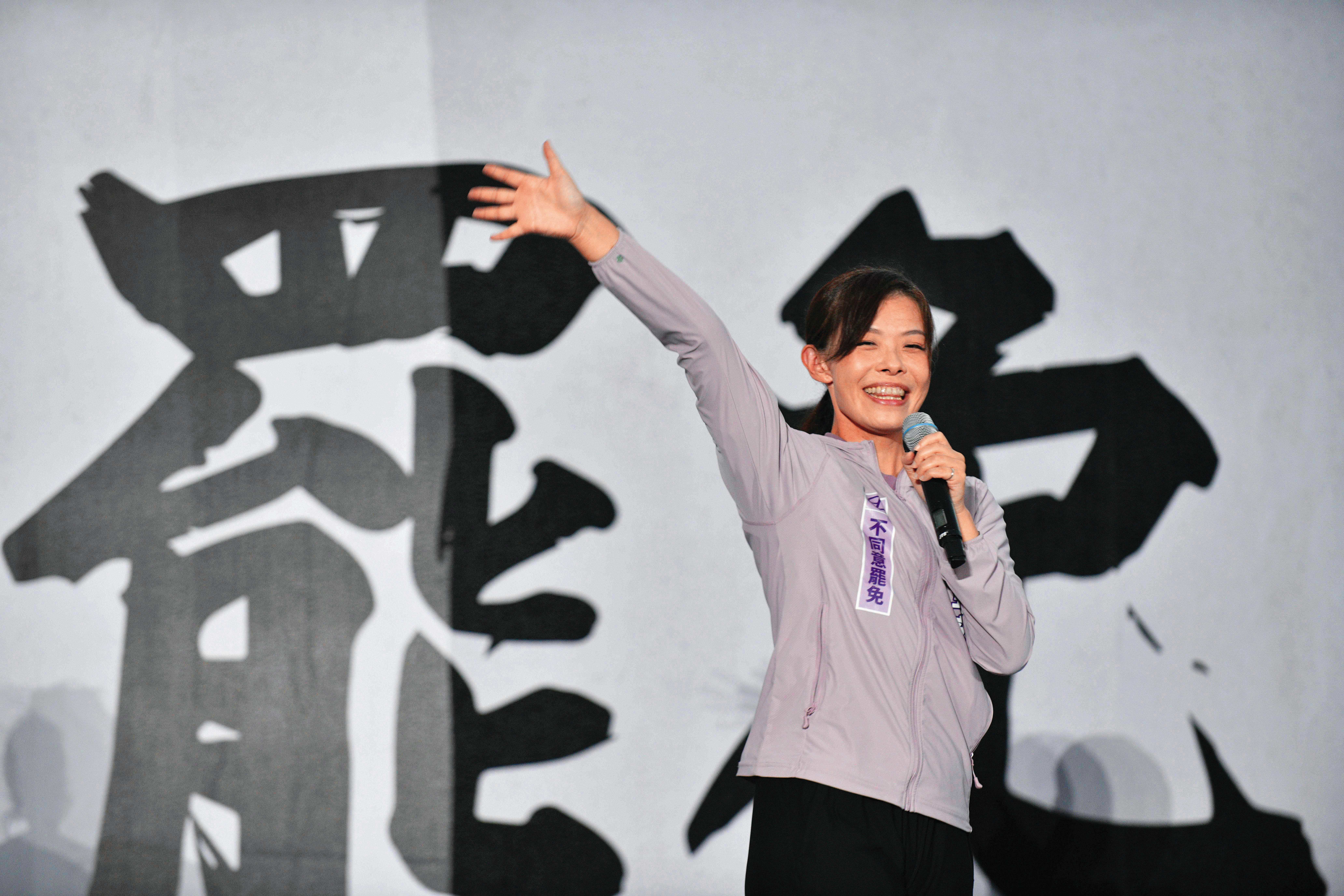 涉貪一審判有罪的高虹安（圖）雖停職，卻成功替柯文哲守住家鄉竹市灘頭堡，成藍白最強示範區。（鏡報李智為）