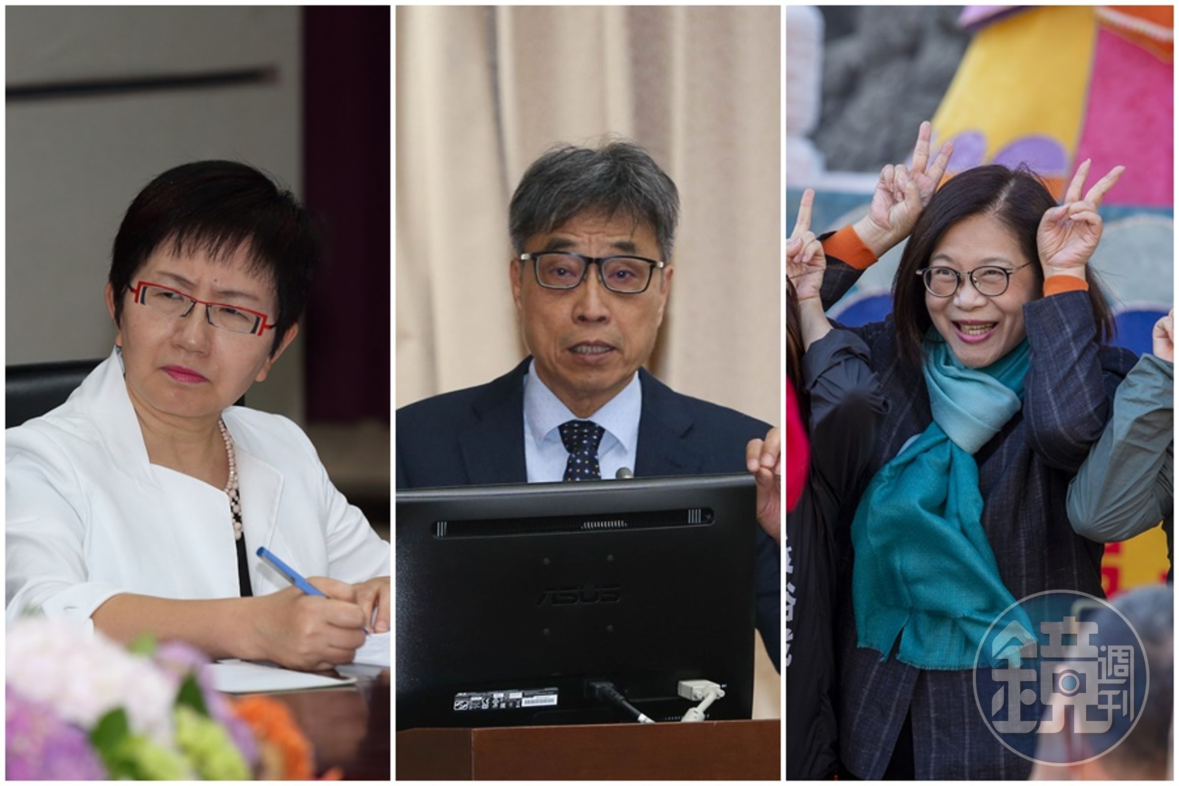 卓榮泰公布第5波內閣人事，包含財政部長莊翠雲（左）、海委會主委管碧玲（右）、農業部長陳駿季（中）。（本刊資料照）