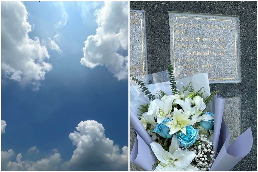 陳以真今年一樣在8月29日於臉書發文悼念亡夫。（翻攝自陳以真臉書）