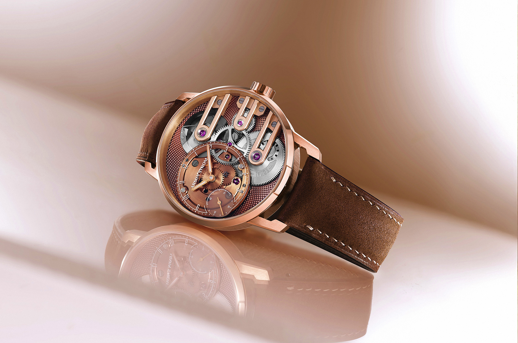 新錶2025／完美動力追求家！Armin Strom Gravity Equal Force Ultimate藍寶石玫瑰金腕錶