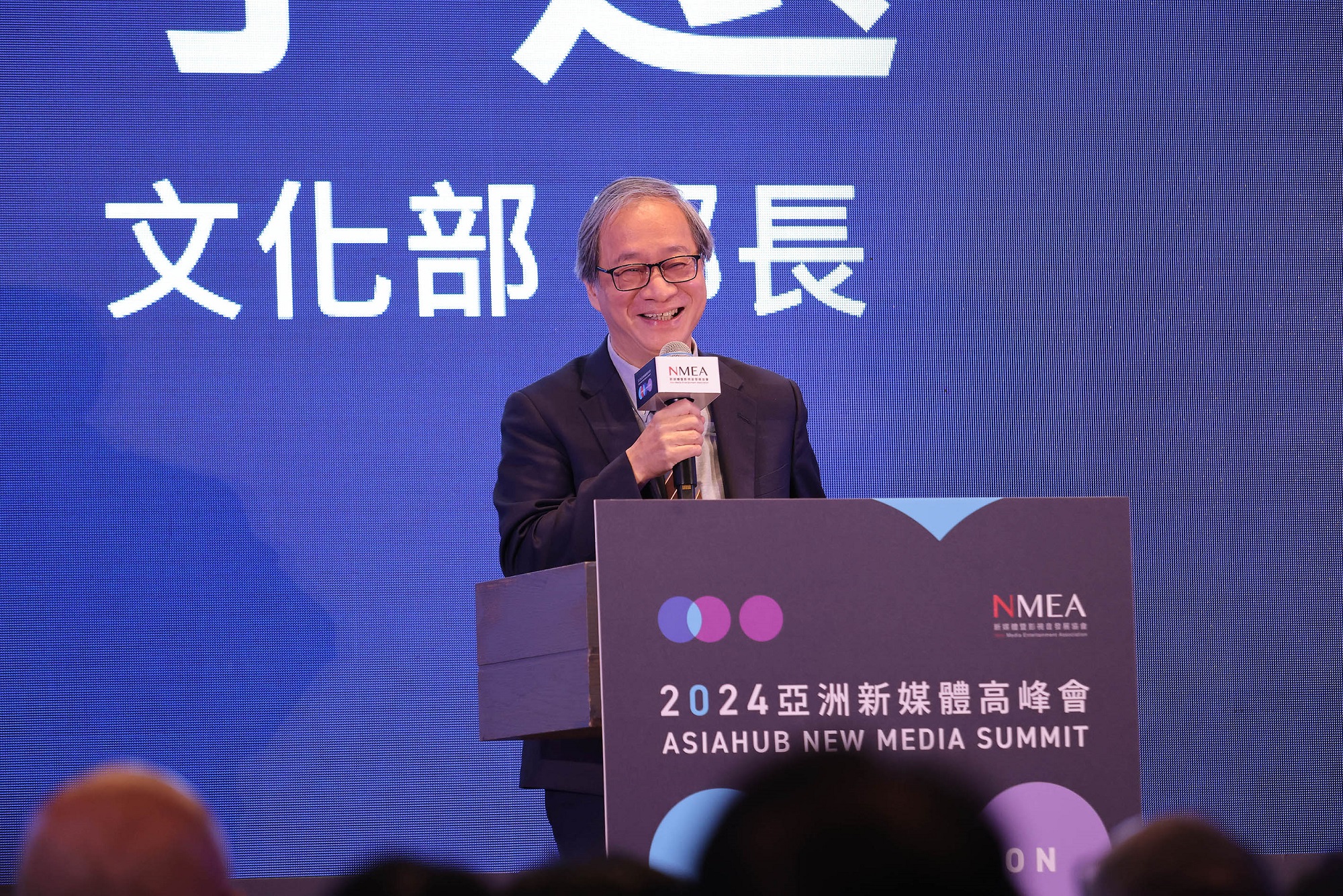 文化部長李遠致詞時提起台劇《影后》。（NMEA提供）