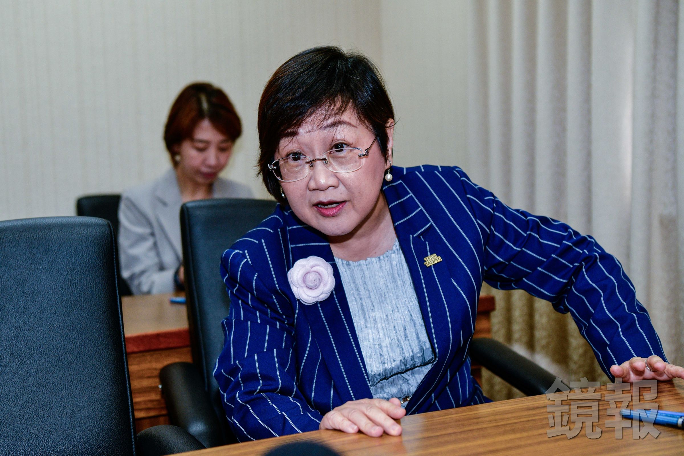 徐佳青今（7日）臨時召開記者會，哽咽宣布請辭僑委會委員長。（鏡報李智為，資料照）