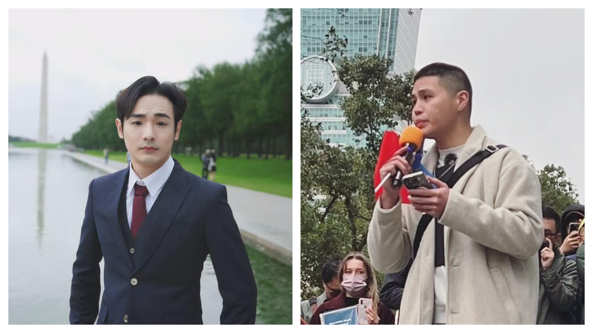 網紅八炯與閩南狼今日也被中方祭出百萬懸賞令。（翻攝自臉書@陳柏源-閩南狼pyc、攝徒日記八炯）