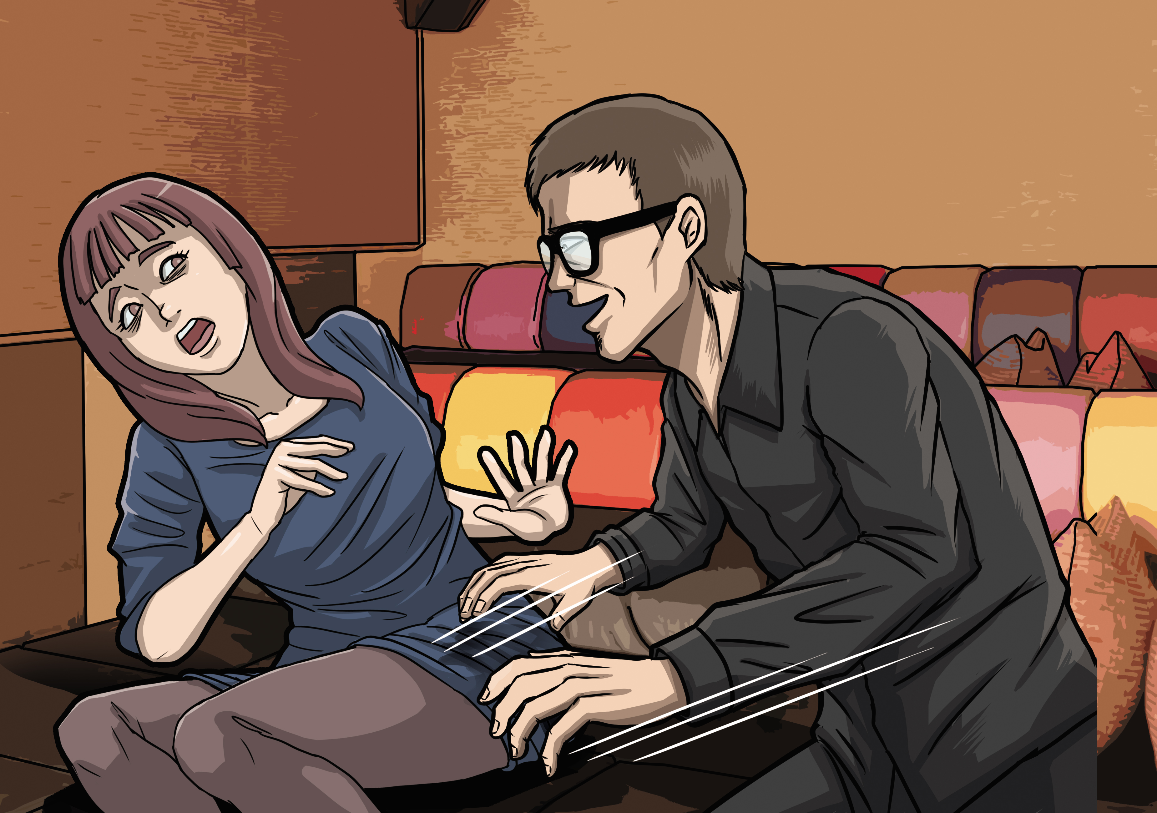 蔡明宏（右）另被控在西門町U2電影館猥褻女同事，檢方另行分案調查中。（示意畫面）