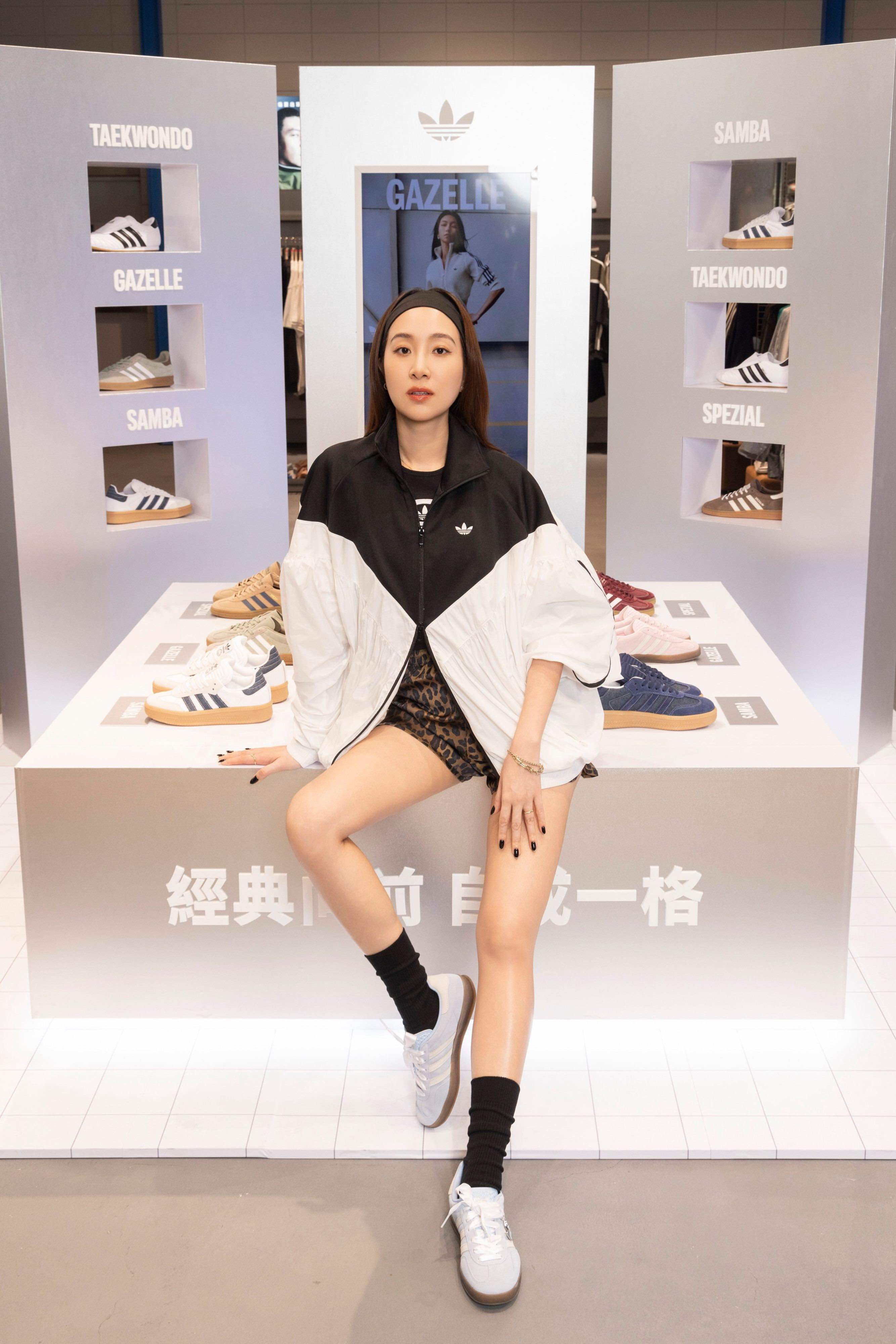 Melinda表示愛跟老公楊祐寧穿情侶裝。(adidas提供)