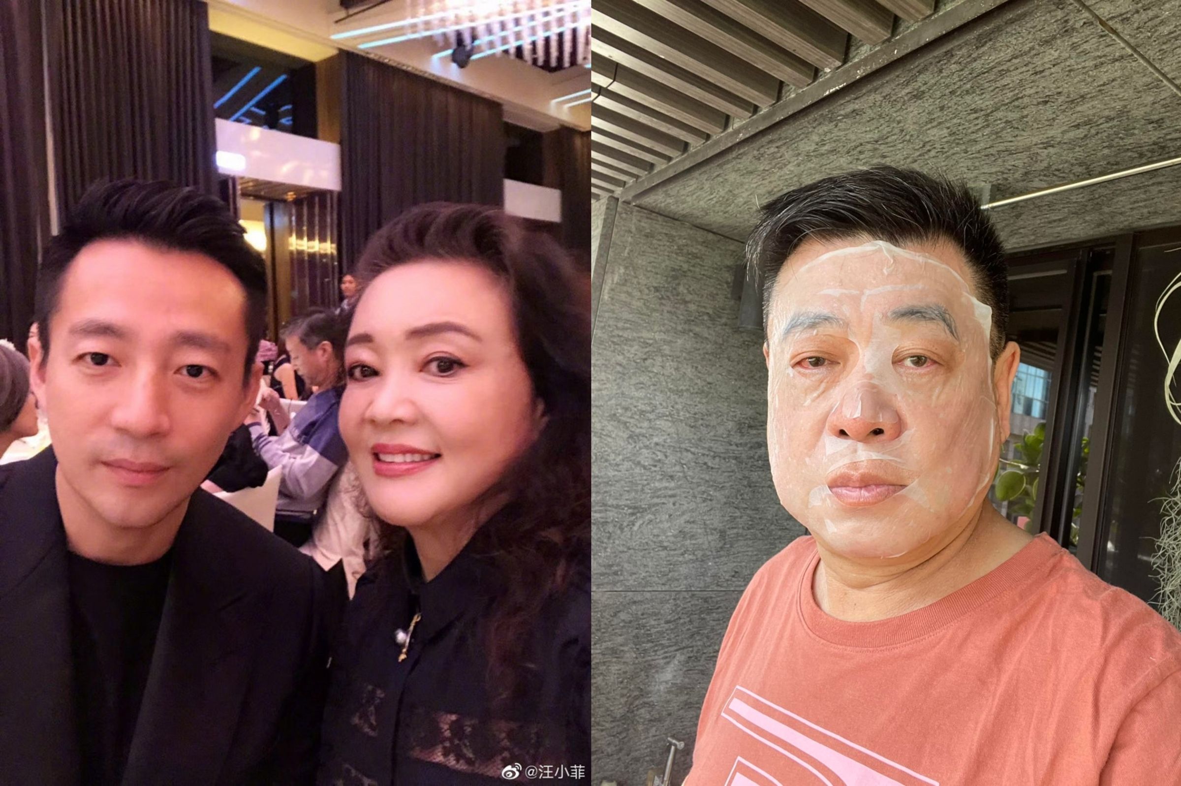 孫德榮(右)發長文批汪小菲與他媽張蘭。(翻攝網路)