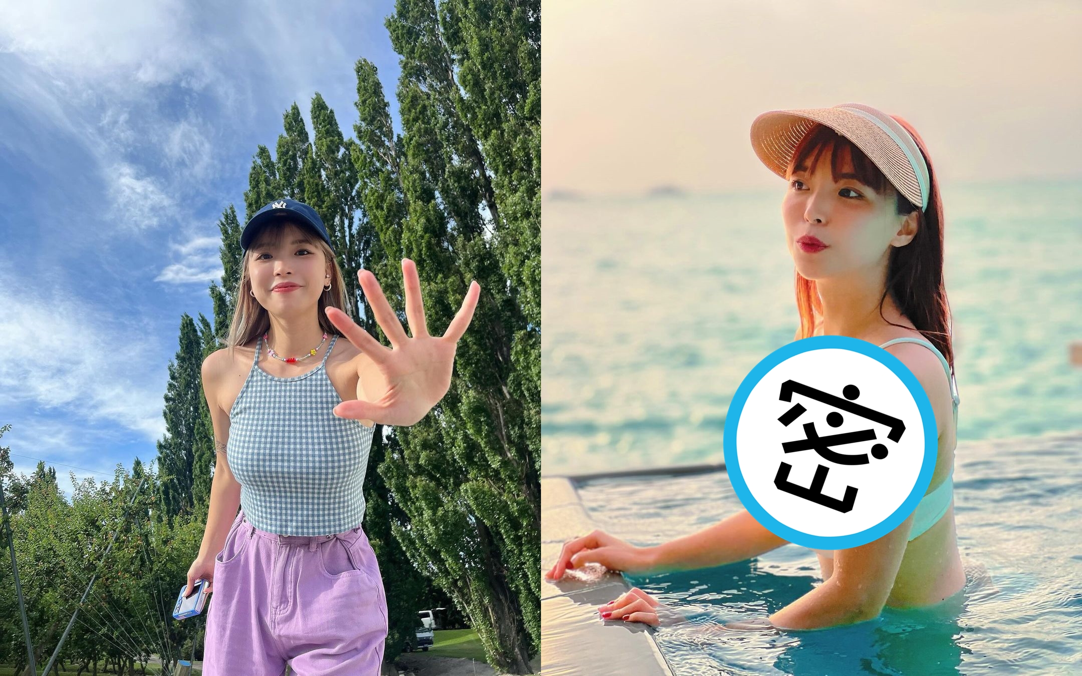 阿圓前往馬爾地夫度假，享受露天泳池。（翻攝IG@nanaciaociao）