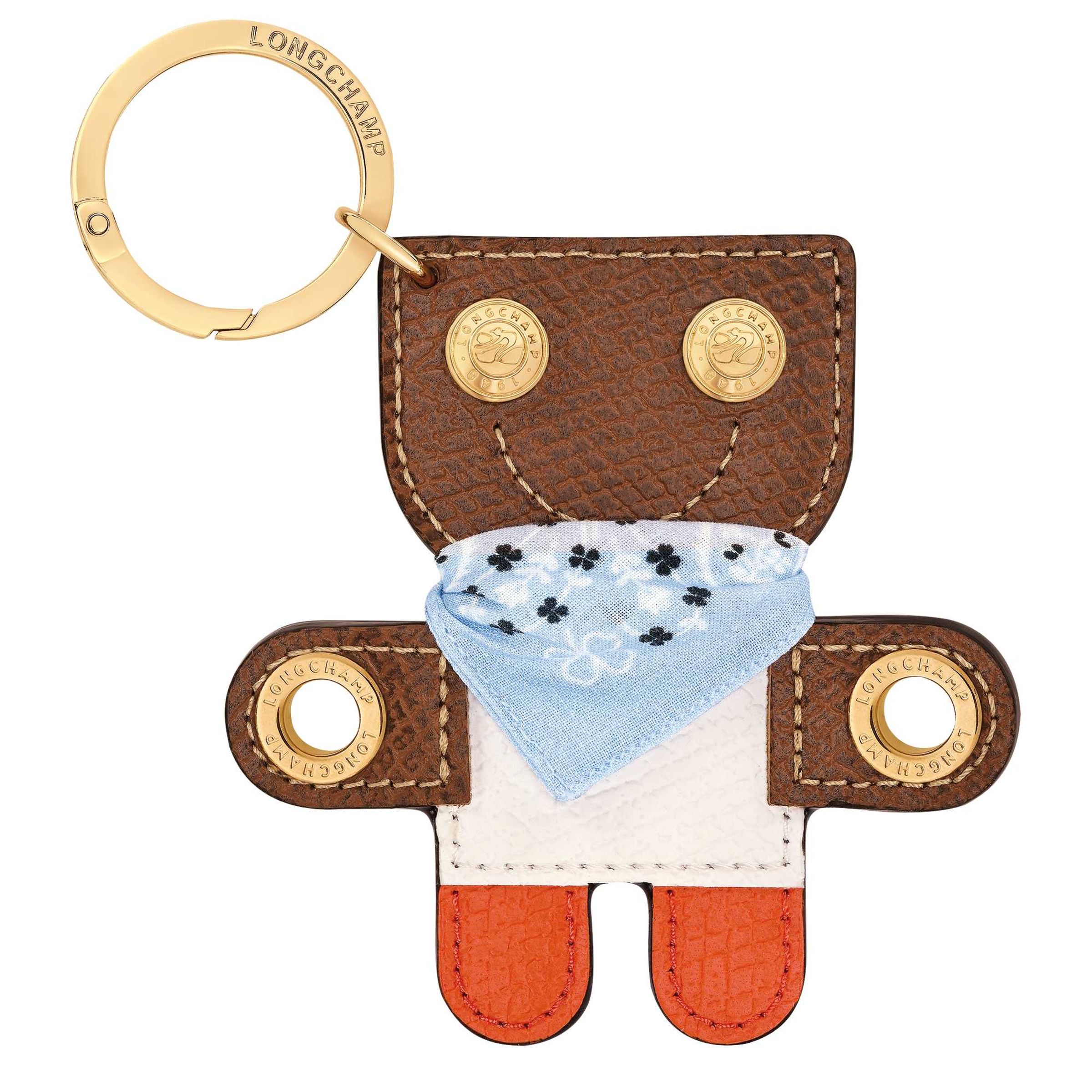 Longchamp Épure 鑰匙扣(橙色)。NT$5,900(LONGCHAMP提供)