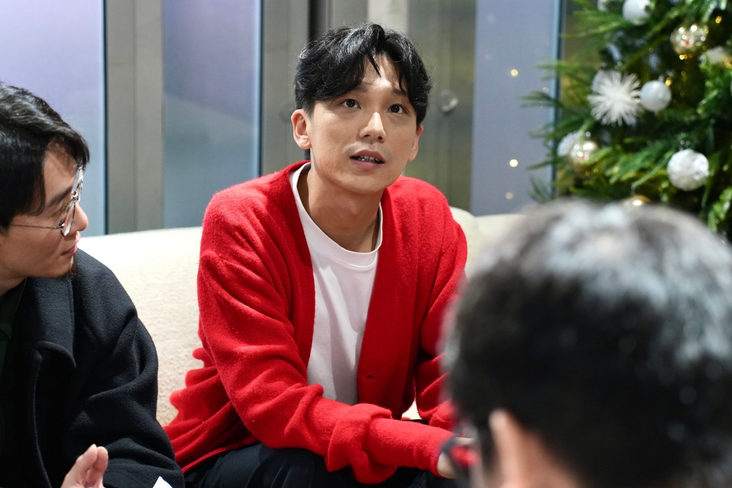 儘管自己是主演,知道全部故事內容,但第一次看片,盧鎮業還是哭得很慘,沒想到卓亦謙會剪出這樣感人的版本。(金馬執委會提供)