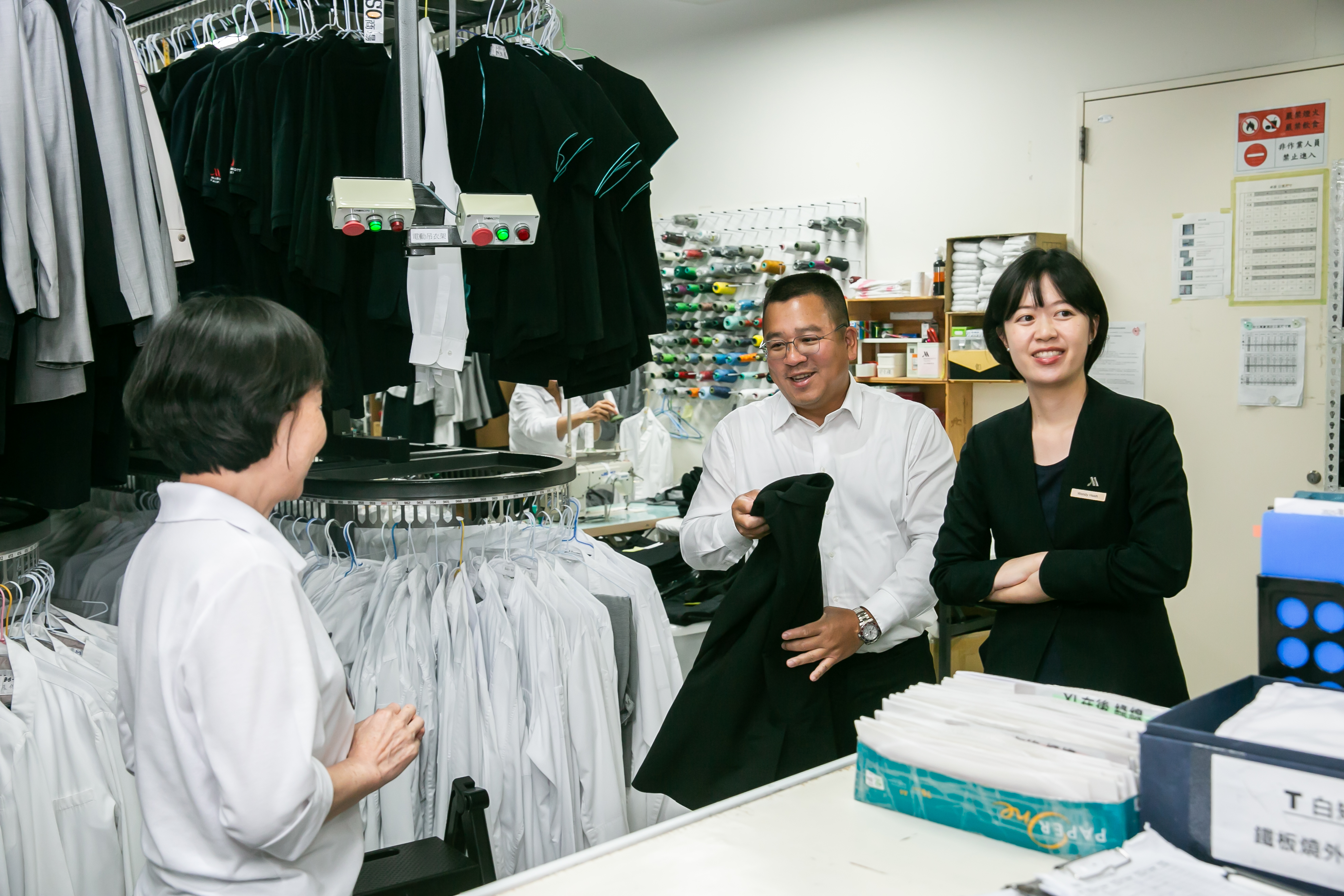附設洗衣房和裁縫室是沿襲西華飯店過去細膩的服務,包括員工制服都是在這裡洗滌的。