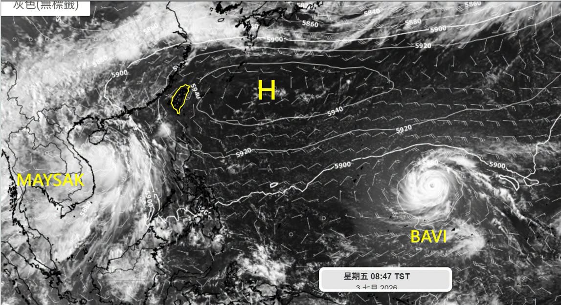 巴威開眼了!最快今晚挑戰強颱 氣象專家:若直撲台灣「風雨極為強烈」