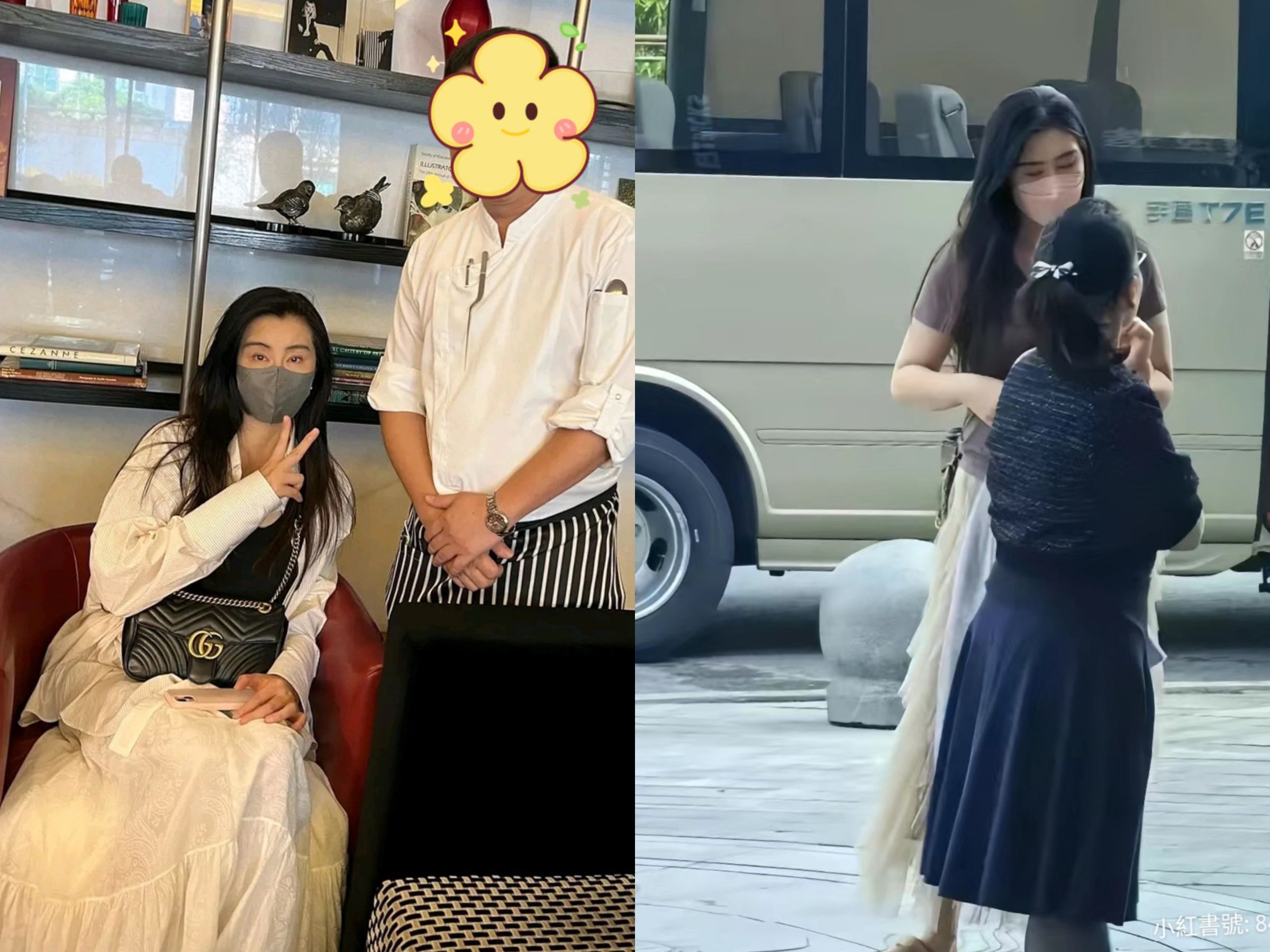 祖賢近日展開兩岸之旅，她先在對岸好幾個城市現身，最後返回台灣被粉絲野生捕獲。（微博圖片）