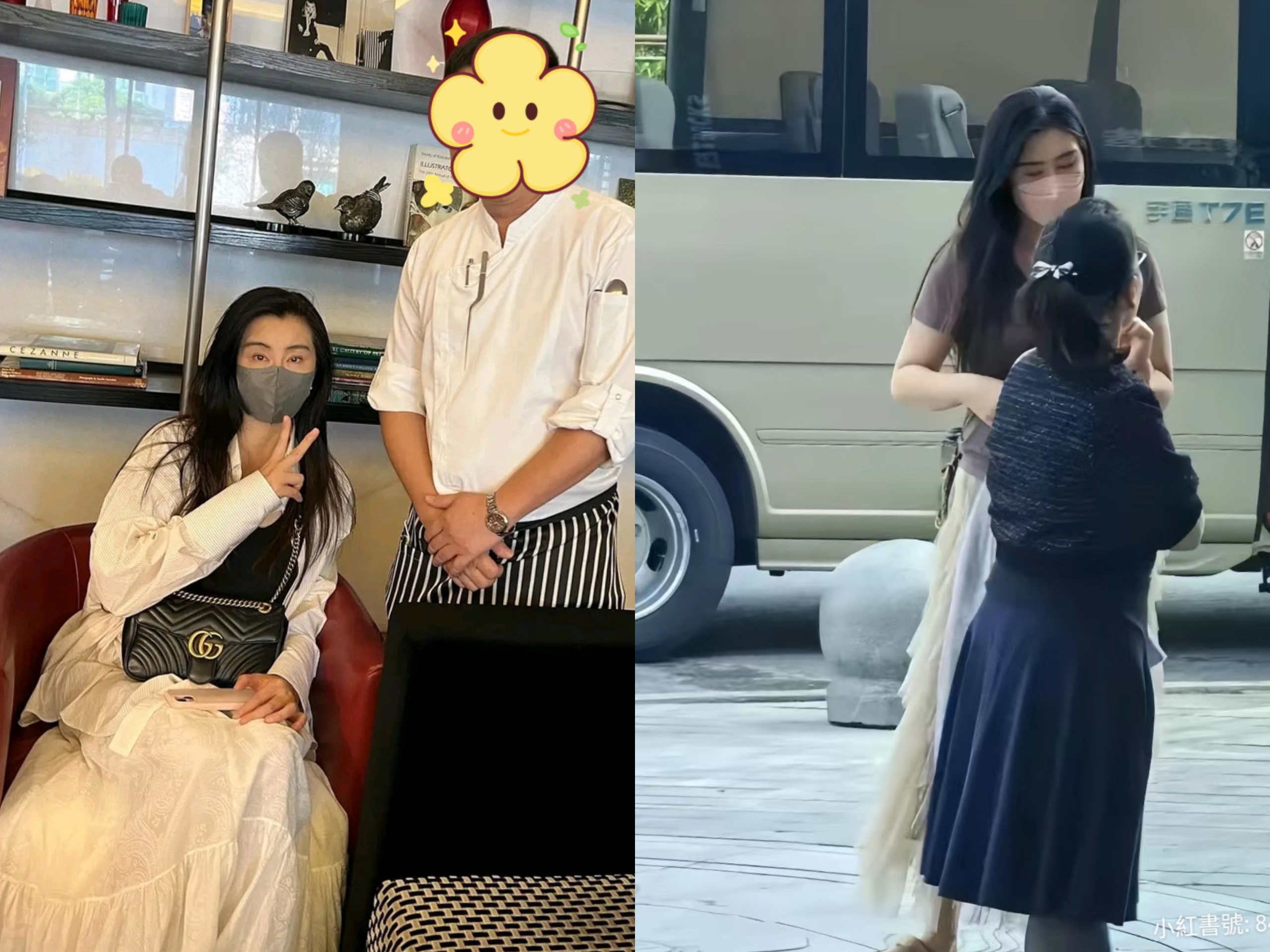 祖賢近日展開兩岸之旅，她先在對岸好幾個城市現身，最後返回台灣被粉絲野生捕獲。（微博圖片）