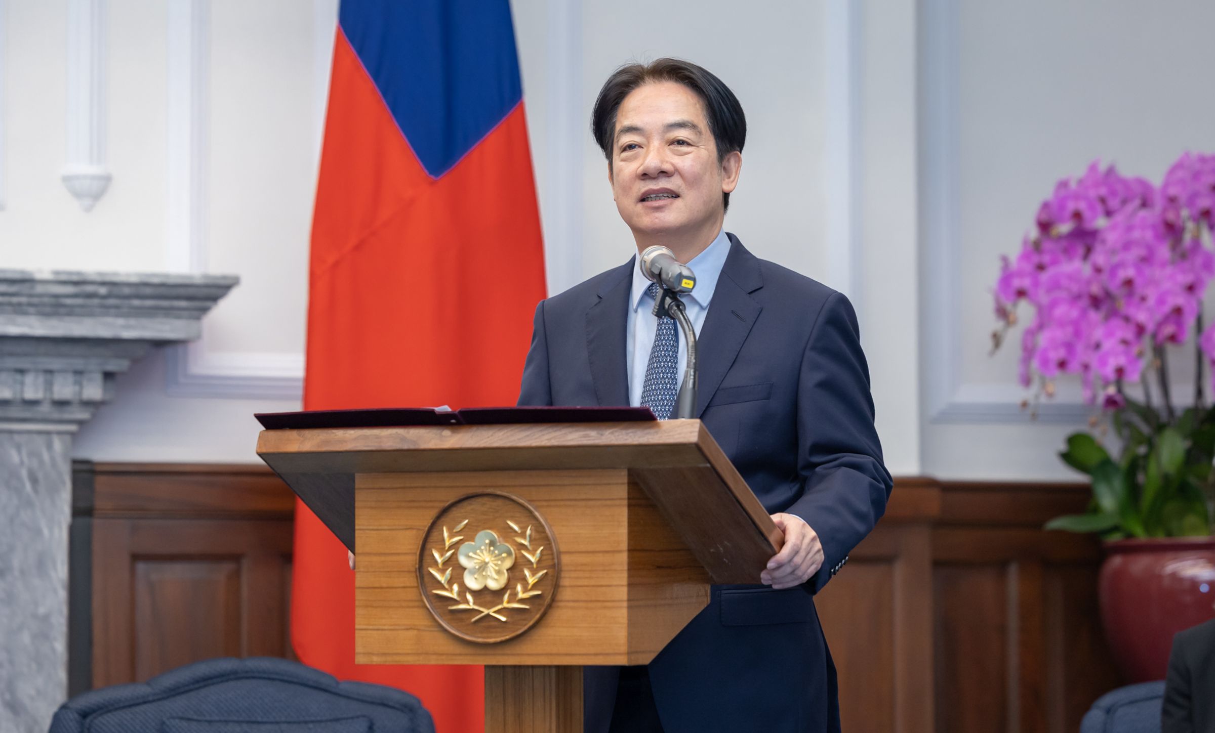 賴清德今（17日）受訪表示，根據司法院憲法法庭的判決，死刑是合憲的，並沒有違憲。（總統府提供）