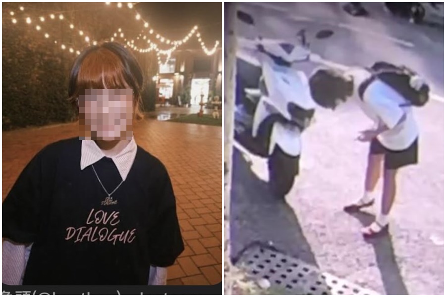 就讀科大的20歲的戴女，因事發當時僅顧著查看愛車車損，引發網友怒火。（翻攝畫面、Thread）