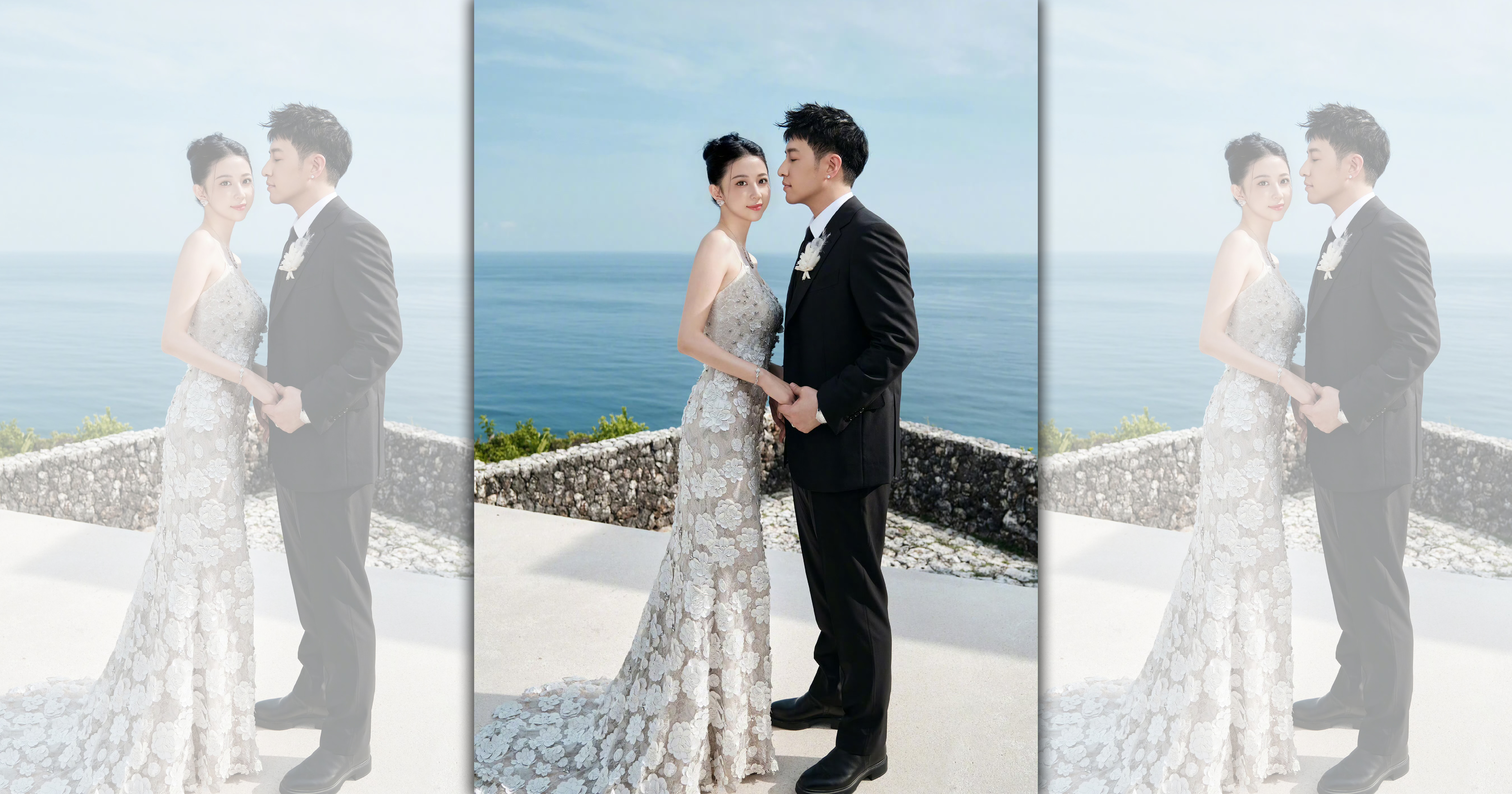 潘瑋柏分享與老婆宣云（Luna）婚照。（翻攝自潘瑋柏微博）