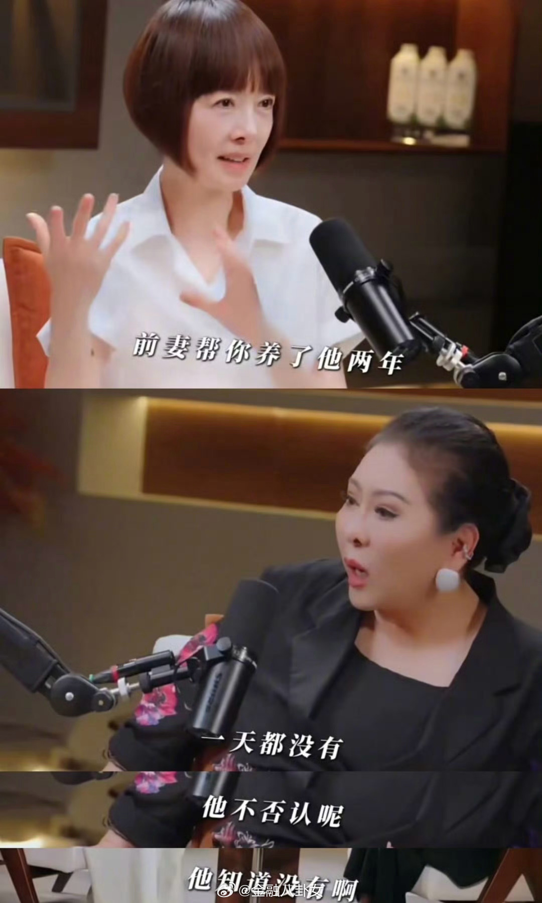 向太接受大陸主持人陳魯豫專訪,一些關於家事的言論成為向佐開撕母親的導火線。(微博圖片)