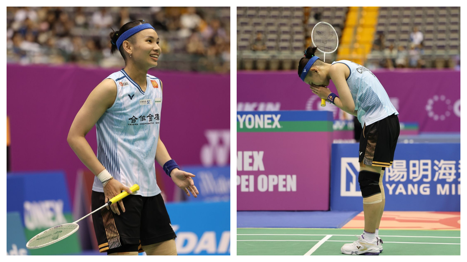 近期賽事飽受膝傷影響的小戴坦言，「其實有點不知道該不該堅持下去。」（翻攝自Instagram@tai_tzuying）