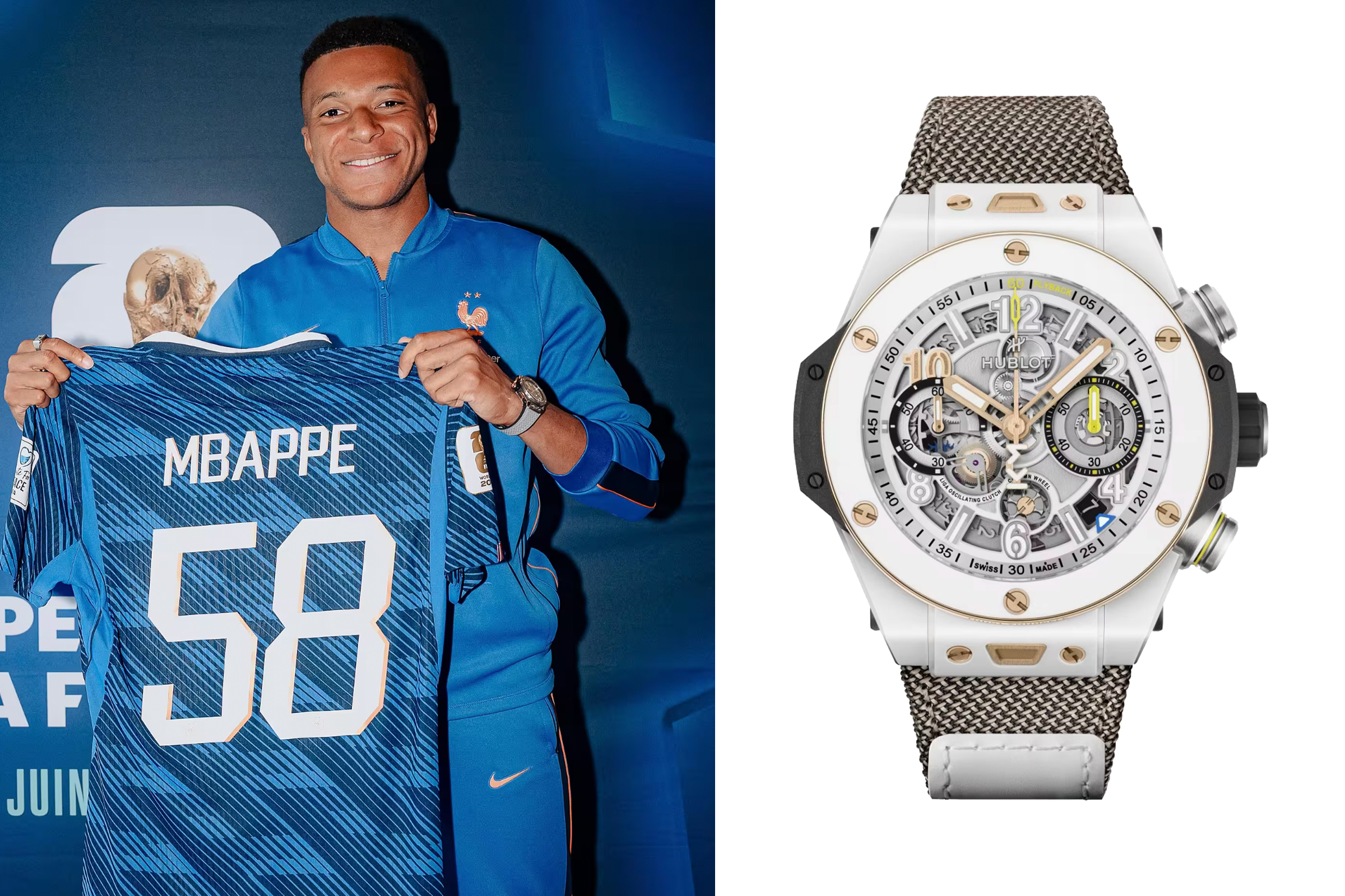 HUBLOT與姆巴佩攜手打造的Big Bang Reloaded Kylian Mbappé。