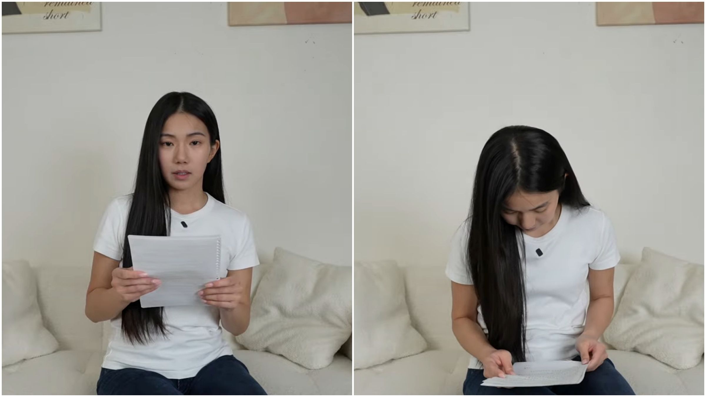 家寧4分鐘道歉如同「朗誦」，網友大酸根本沒正面回應問題。（翻攝YT「秘月期POPOO」）
