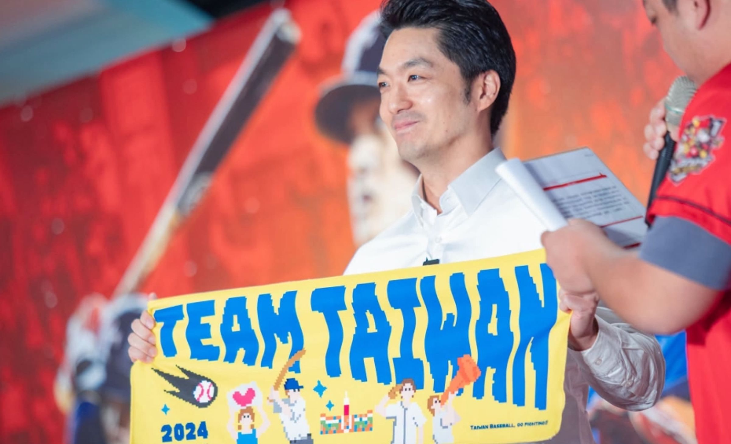 名古屋亞運竟阻「Taiwan」毛巾,蔣萬安喊,「為台灣加油不該成為禁忌。」(取自蔣萬安臉書)