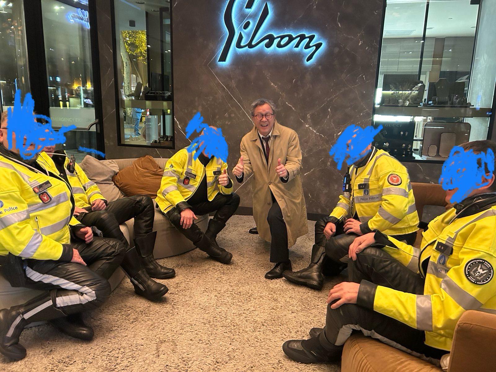 謝志偉po出當地維安照，反擊網路謠言。（翻攝謝志偉臉書）