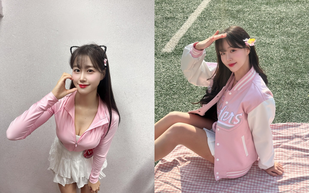 韓籍啦啦隊金渡娥穿低胸跳繩引起網友熱議，她大方回應自己不是小女孩了。（翻攝金渡娥IG）